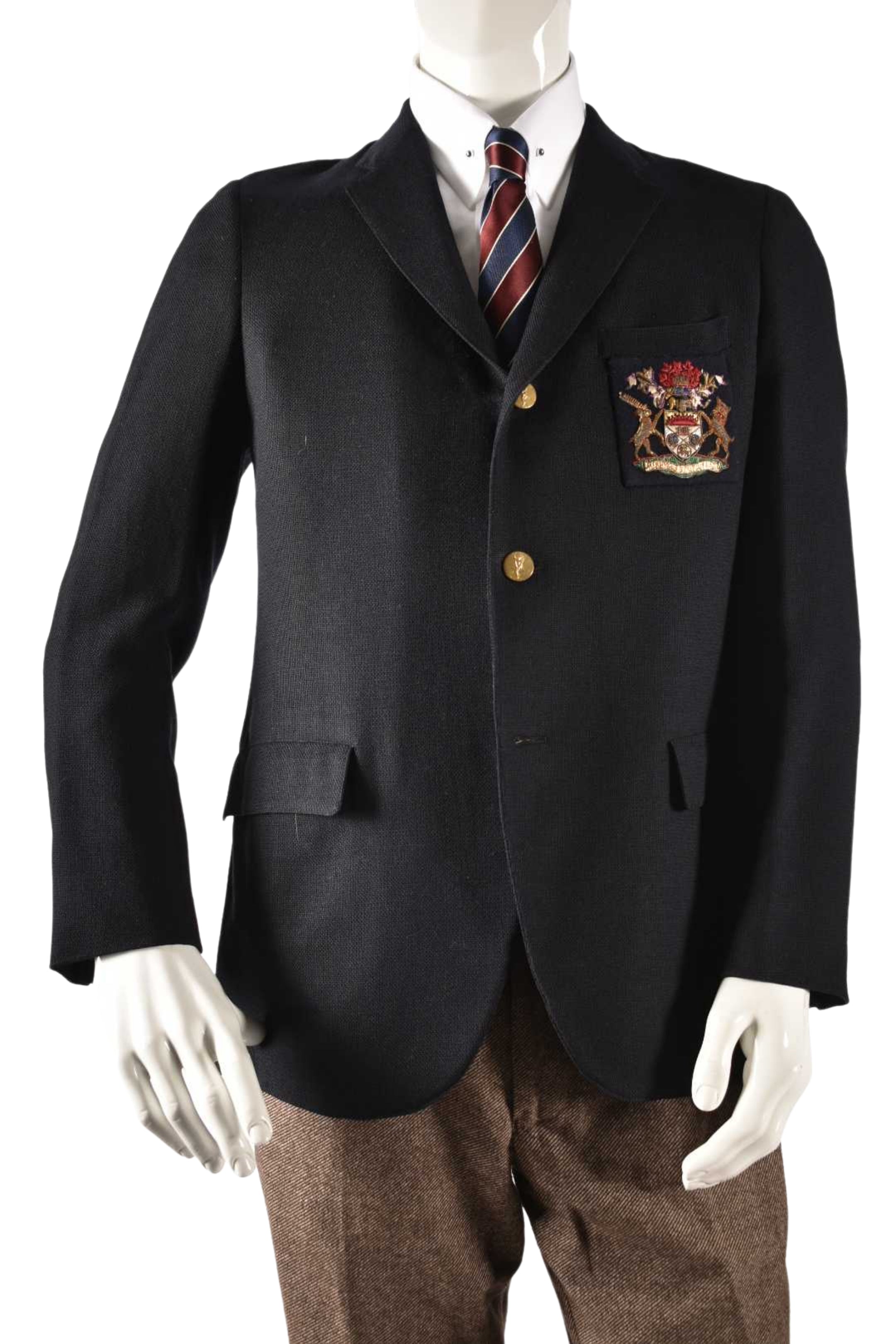 1968 WESTERN UNIVERSITY Wool 1/2 Lined Mesh Crested Trad Blazer 38R