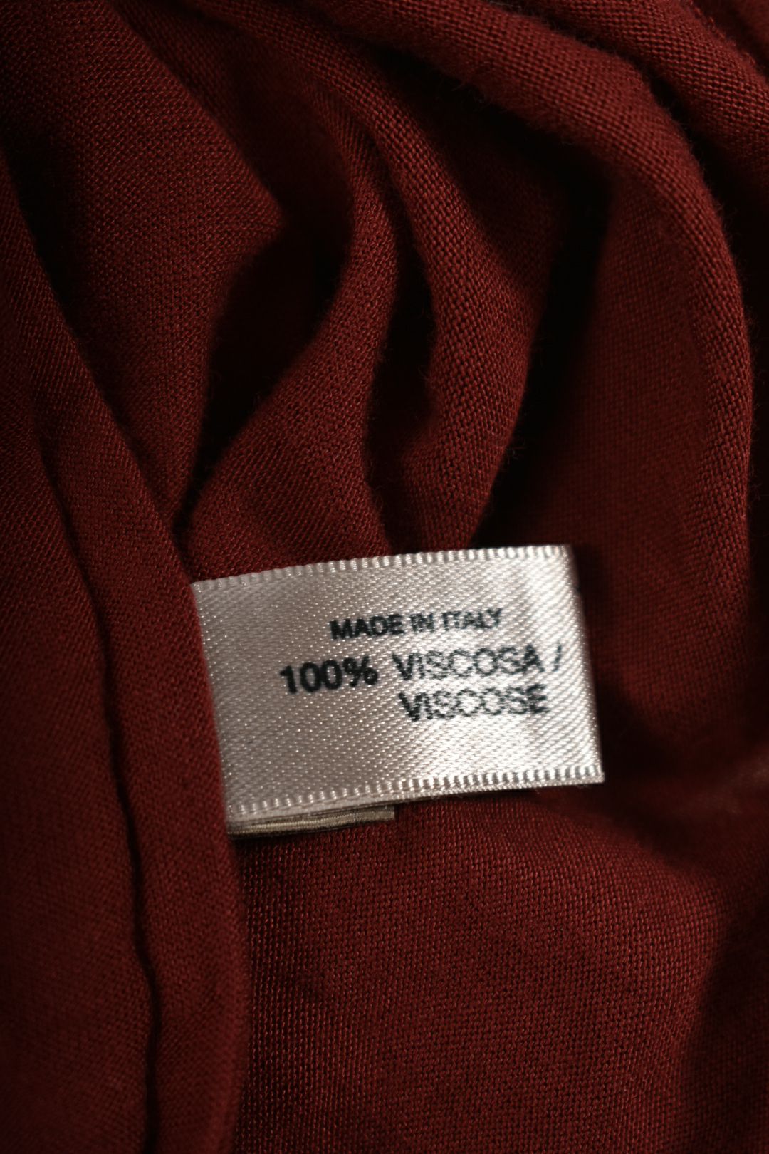 BOTTEGA VENETA Red Soft Viscose Knit Ruched Short Sleeve Top 44EU Large