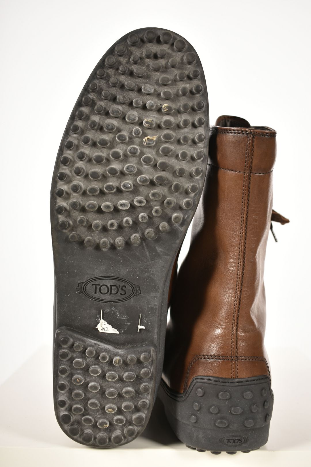 TOD'S Brown Calfskin Leather Winter Gommino Boot 9.5US Italy