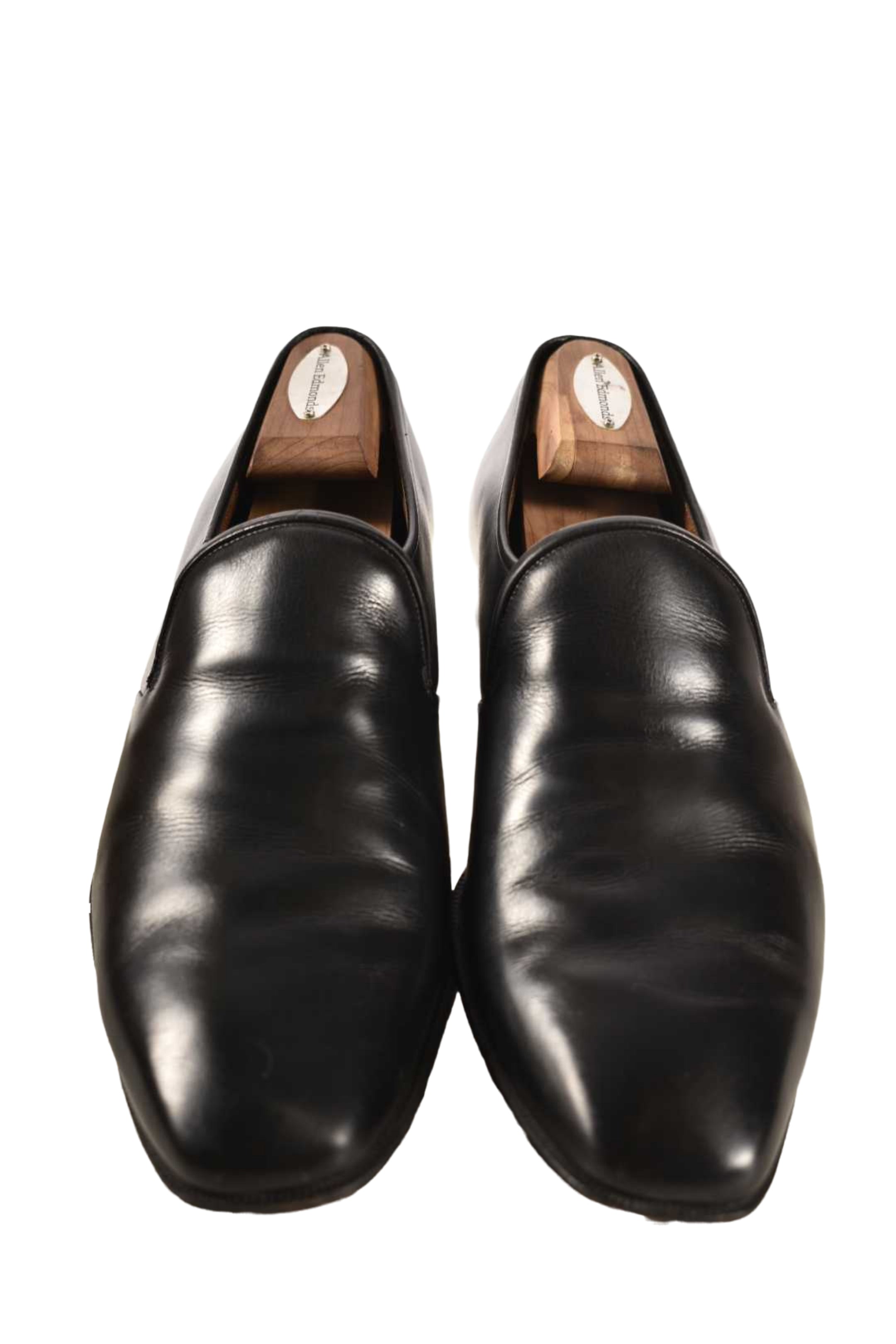 1980s CHURCH'S Black Calfskin Leather Inter City Slippers 9UK 10US