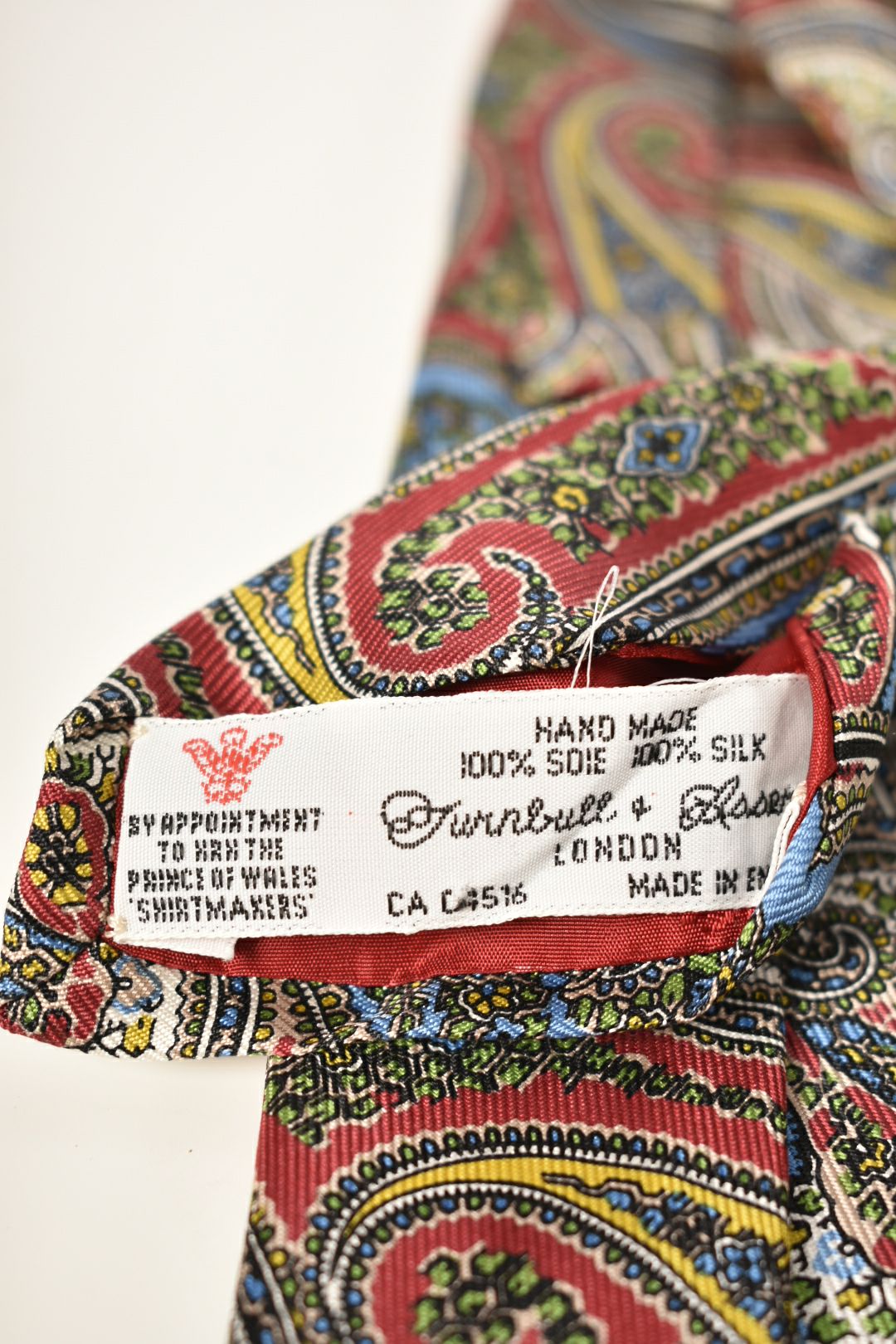 Turnbull & Asser Multicolour Paisley Silk Twill Tie England
