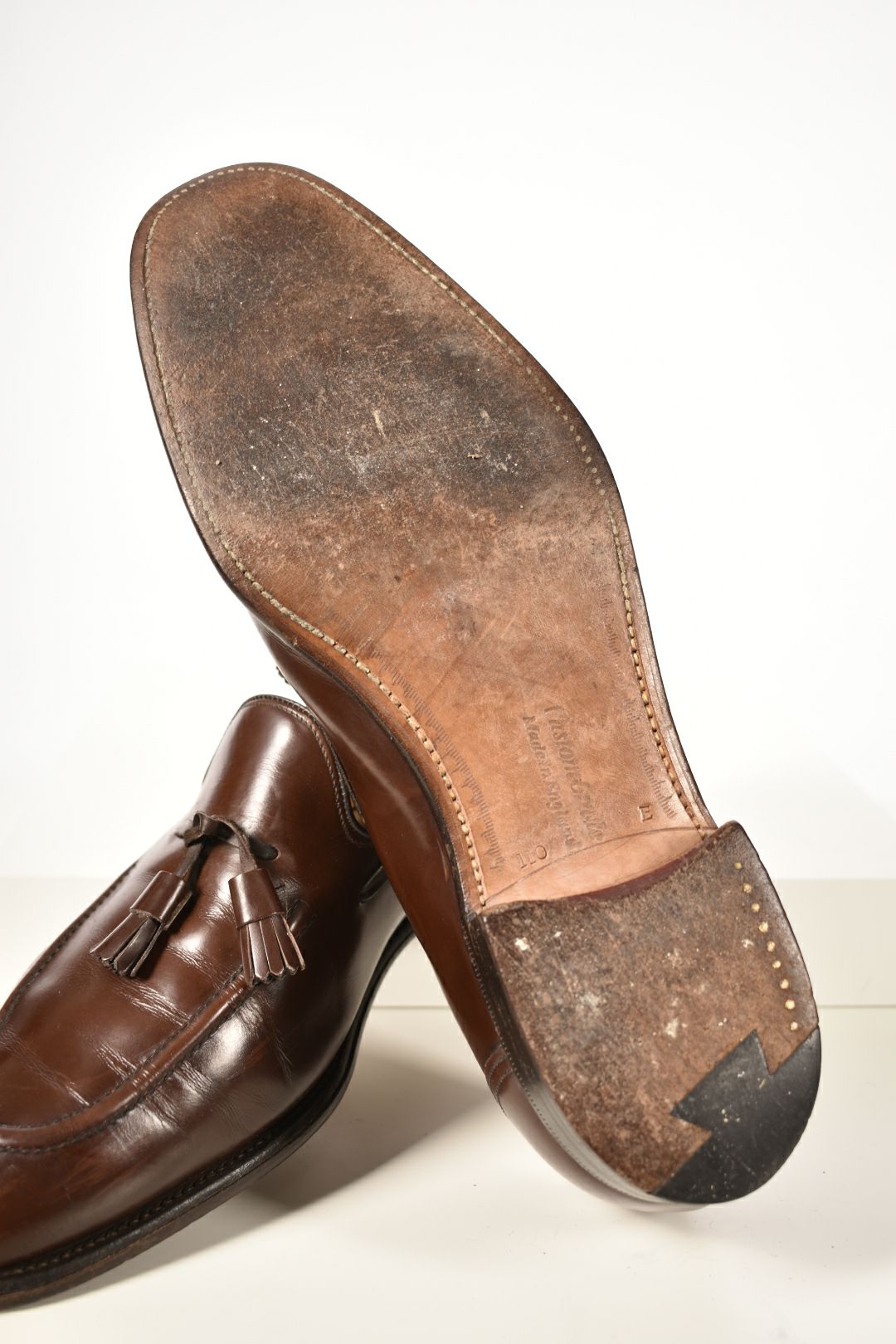 CHURCH'S Brown Calfskin Leather Kingsley Tassel Dress Loafer 10UK 11US England