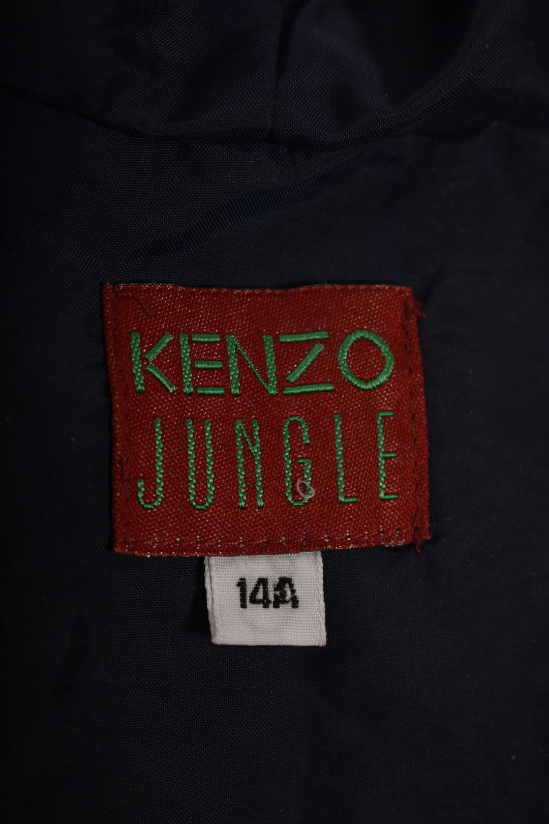 1990s KENZO JUNGLE Navy Nylon Crossbody Anorak Jacket Small