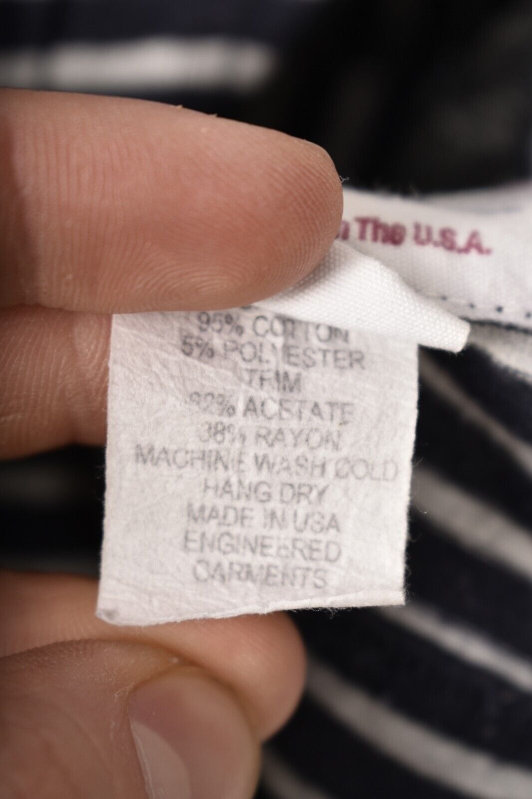 ENGINEERED GARMENTS Blue Grey Cotton Shawl Collar Nautical Cardigan Small USA