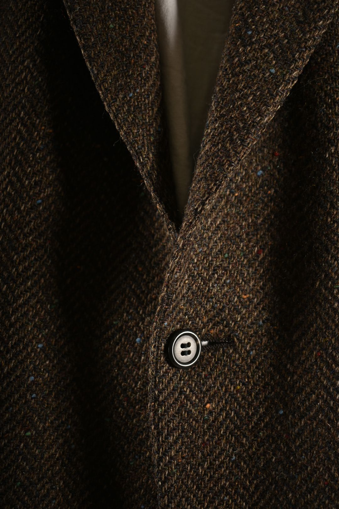 1980s POLO UNIVERSITY CLUB Brown Rainbow Donegal Tweed Blazer 43T