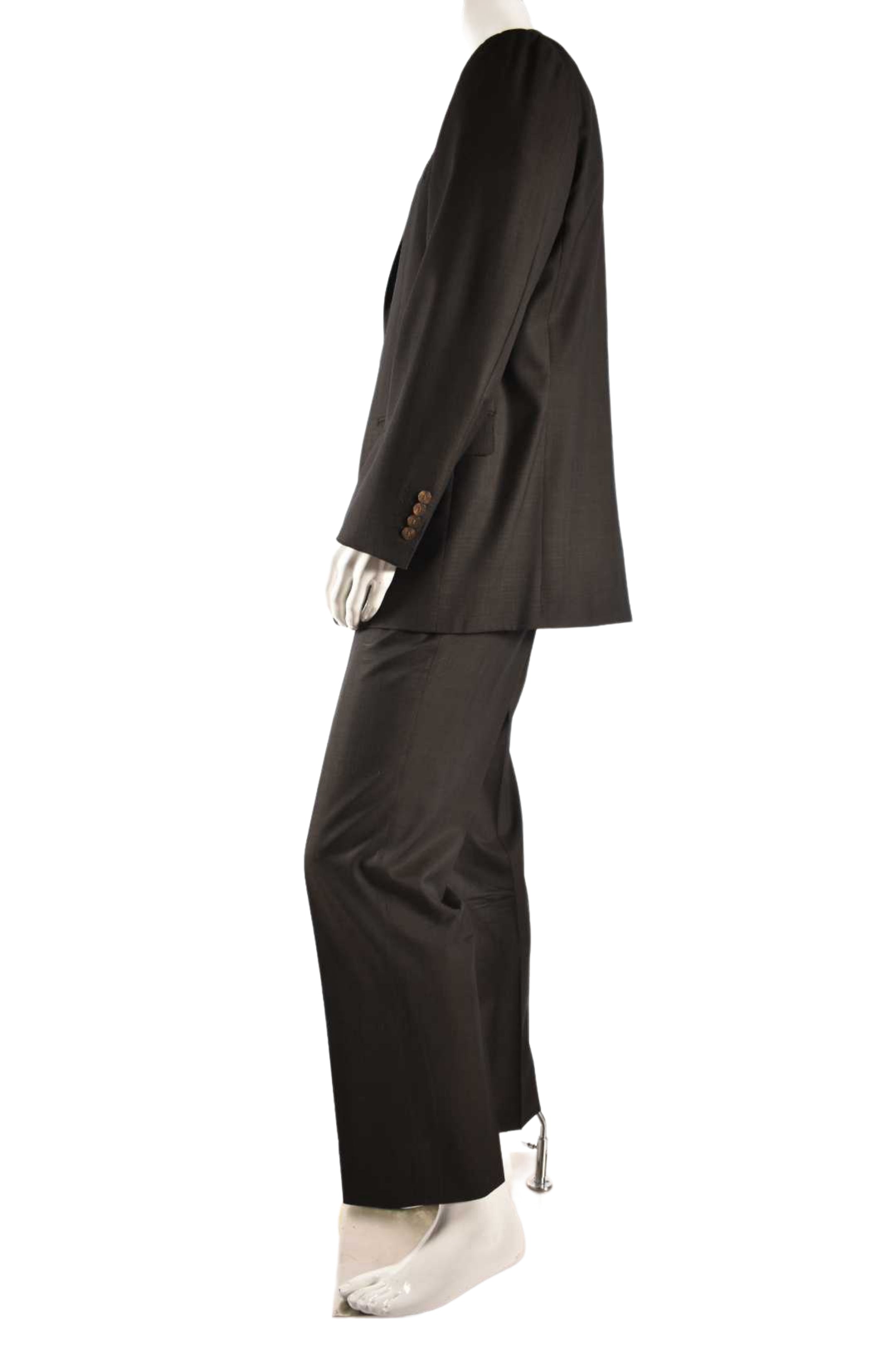 CANALI Brown Birdseye Super 140s Wool 2BTN Suit 54EU 44R