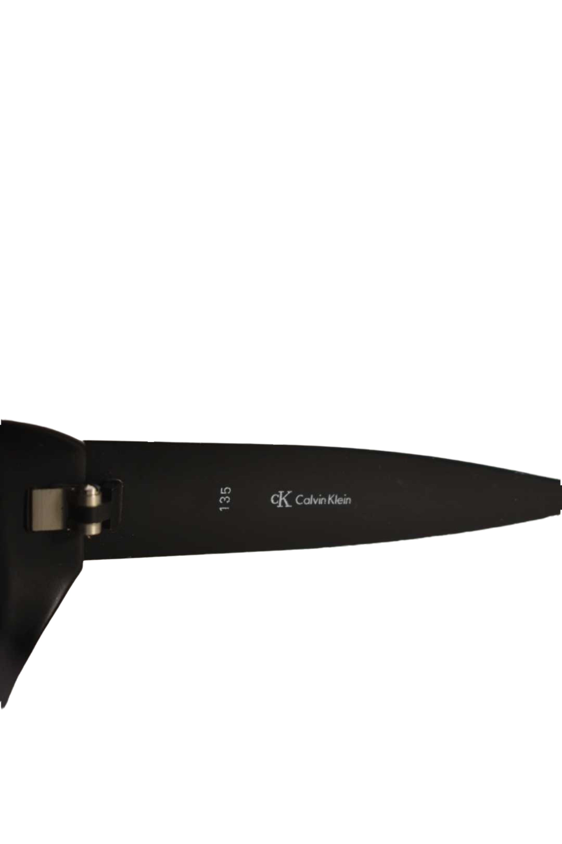 2000s CALVIN KLEIN Black Metal CK1000 Blue Lens Sunglasses Japan