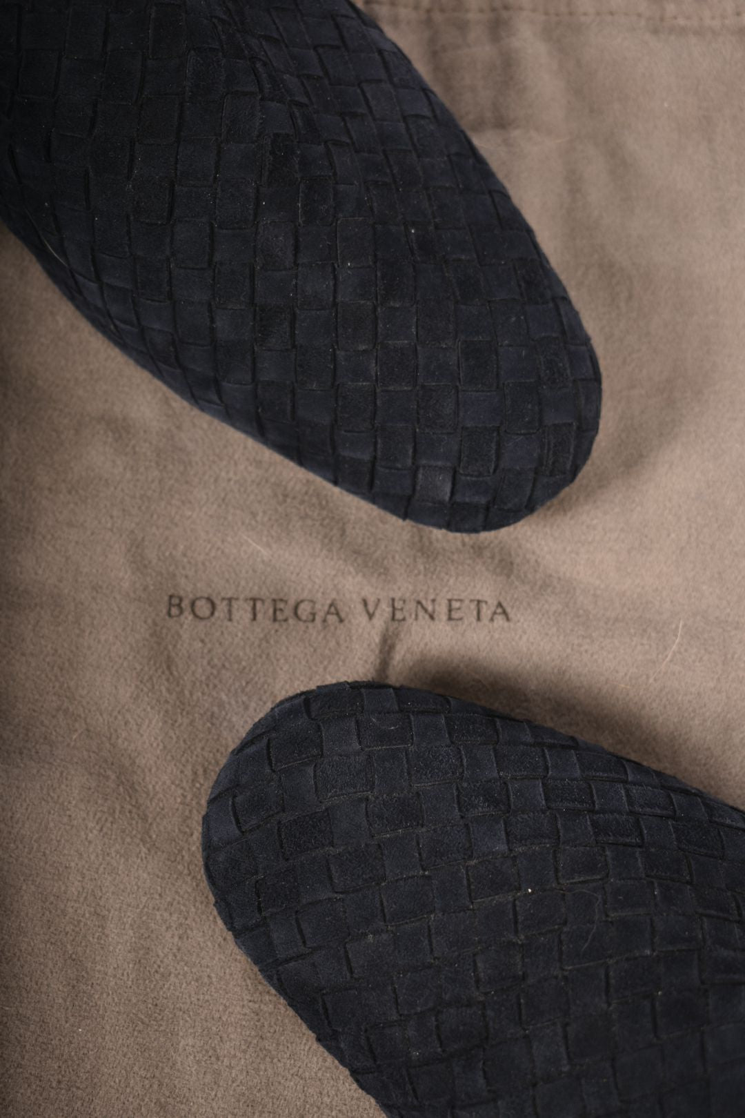BOTTEGA VENETA Navy Suede Intrecciato Loafers 43EU 10US