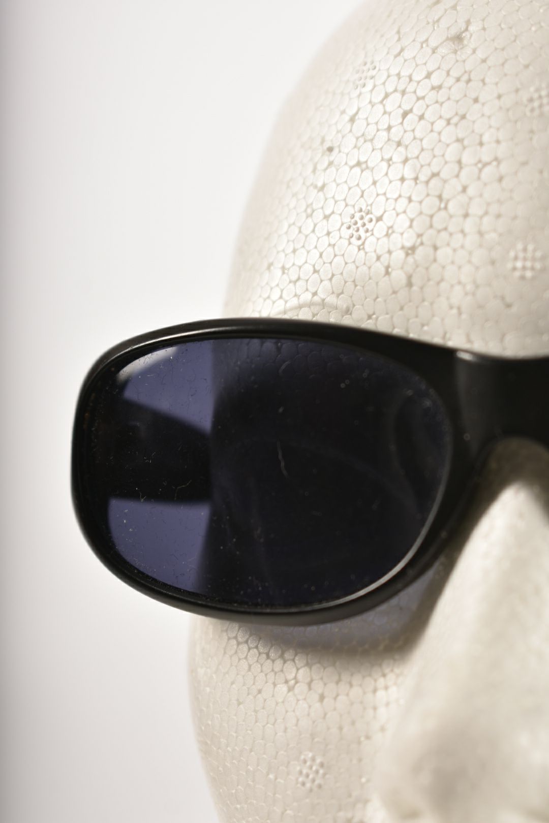 2000s CALVIN KLEIN Black Metal CK1000 Blue Lens Sunglasses Japan