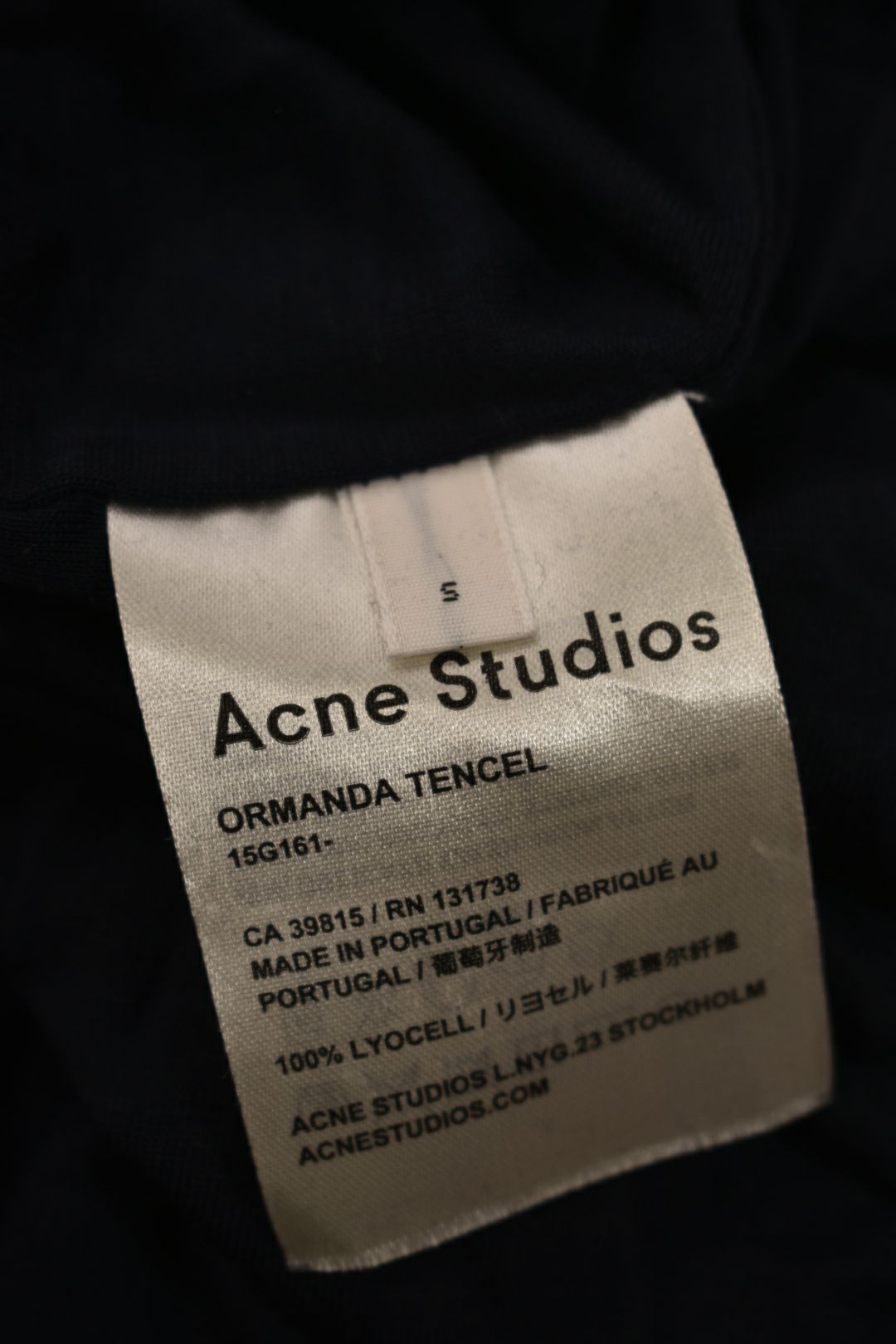 ACNE STUDIOS Navy Ormanda Lyocell Maxi Dress Small