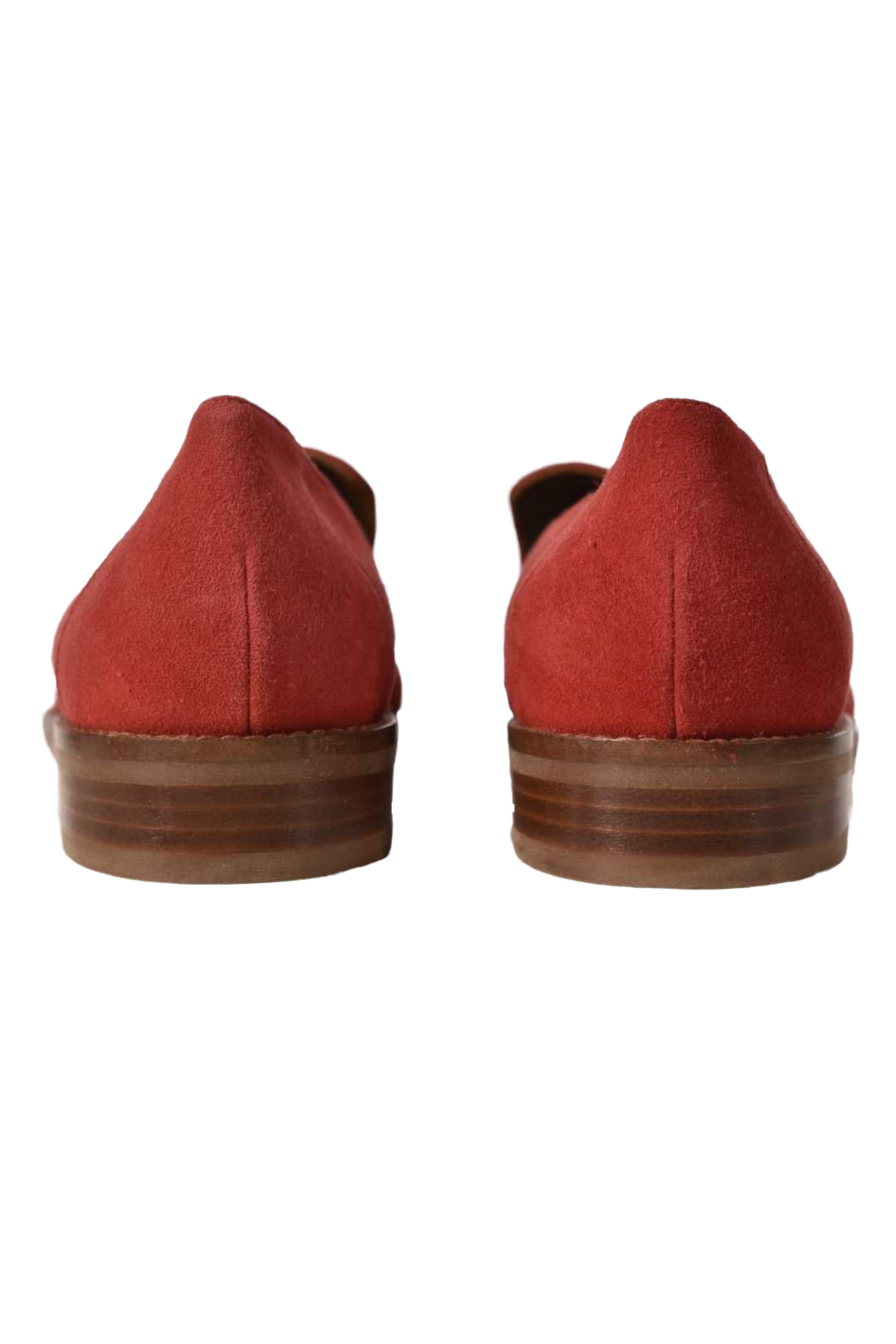 NWOB AQUATALIA Red Chilli Suede Pointed Toe Loafers 37.5EU 7.5US Italy