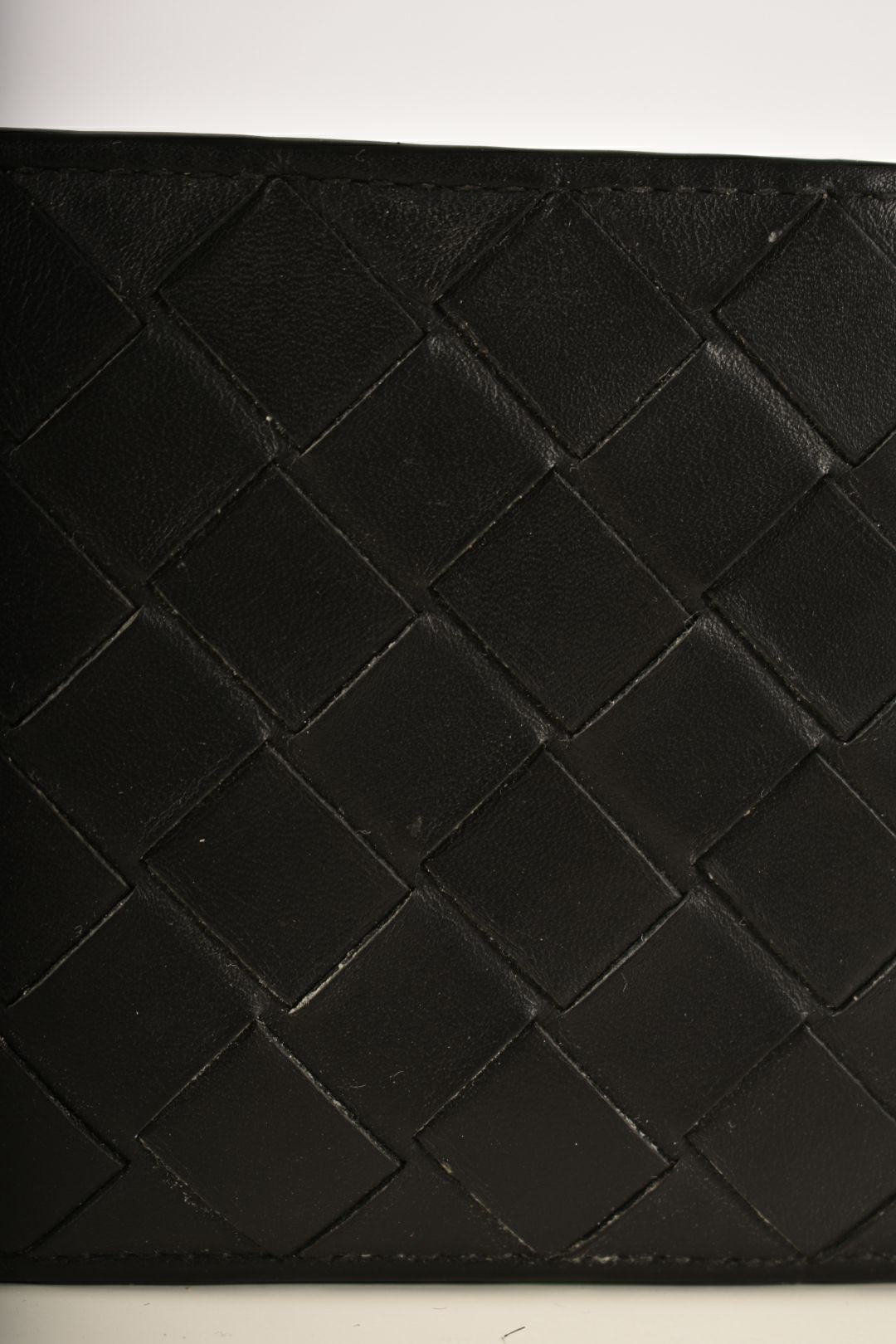 BOTTEGA VENETA Black Green Leather Intrecciato Daniel Lee Wallet