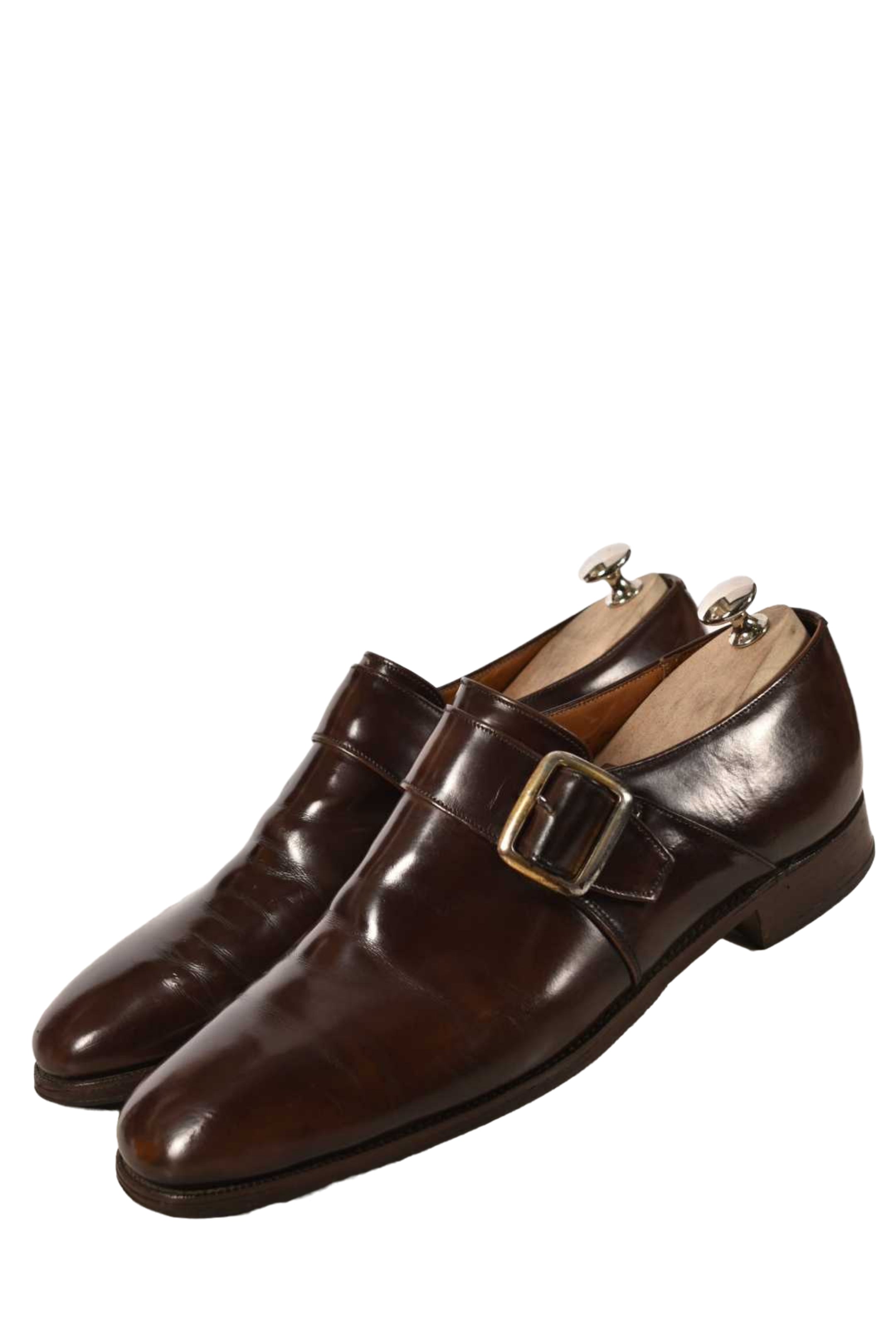 CHURCH'S Brown Calfskin Leather Westbury Monk Strap Dress Shoes 10US England