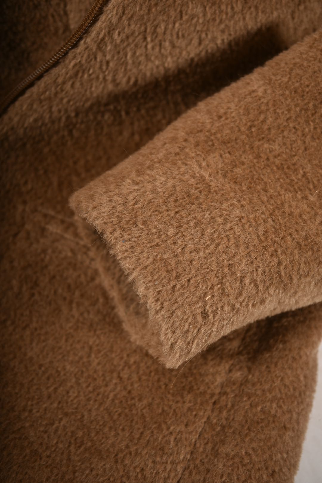 TOMBOLINI Brown Wool Alpaca Shaggy Jacket 42EU Medium