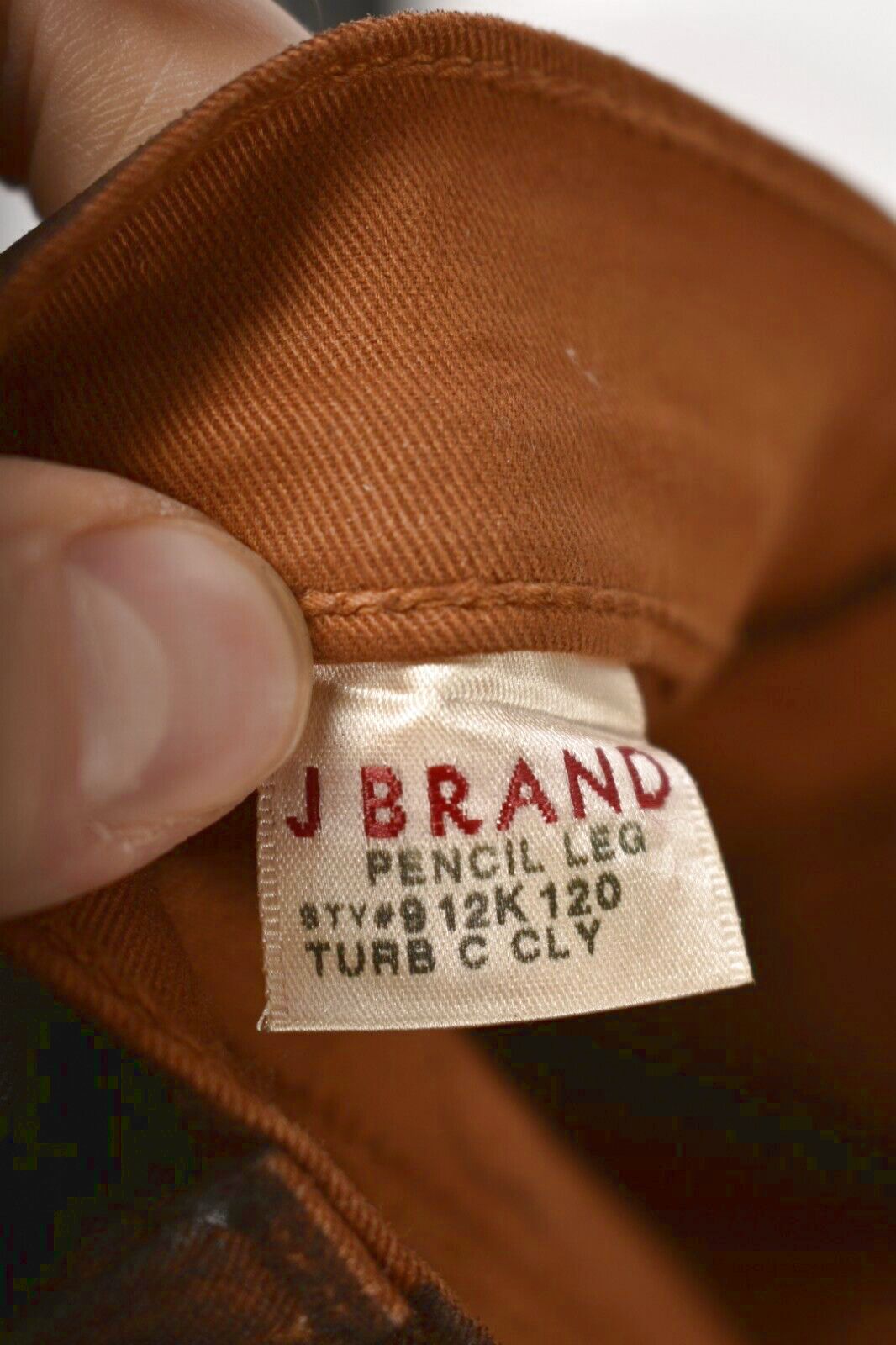 NWT J.BRAND Brown Waxed Japanese Cotton Stretch Low Rise Skinny Jeans 28x32 USA