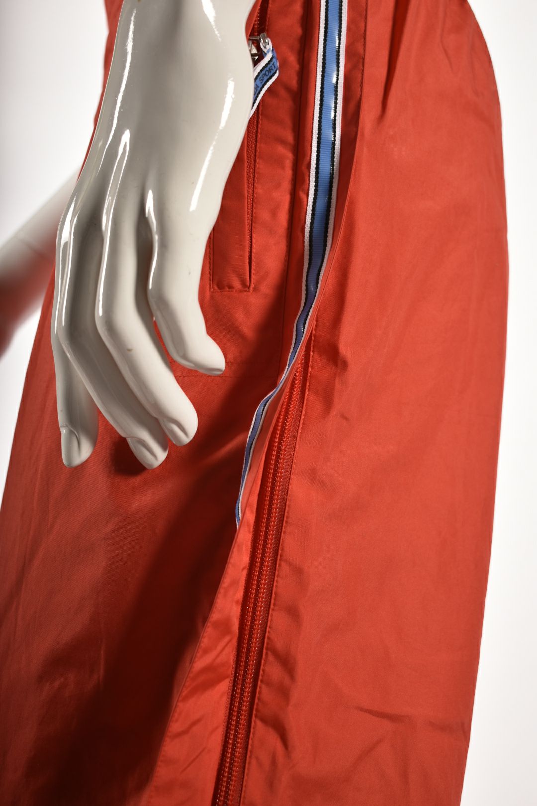 2000s ESCADA SPORT Orange Poly Full Zip Tearaway Pants 34EU Small