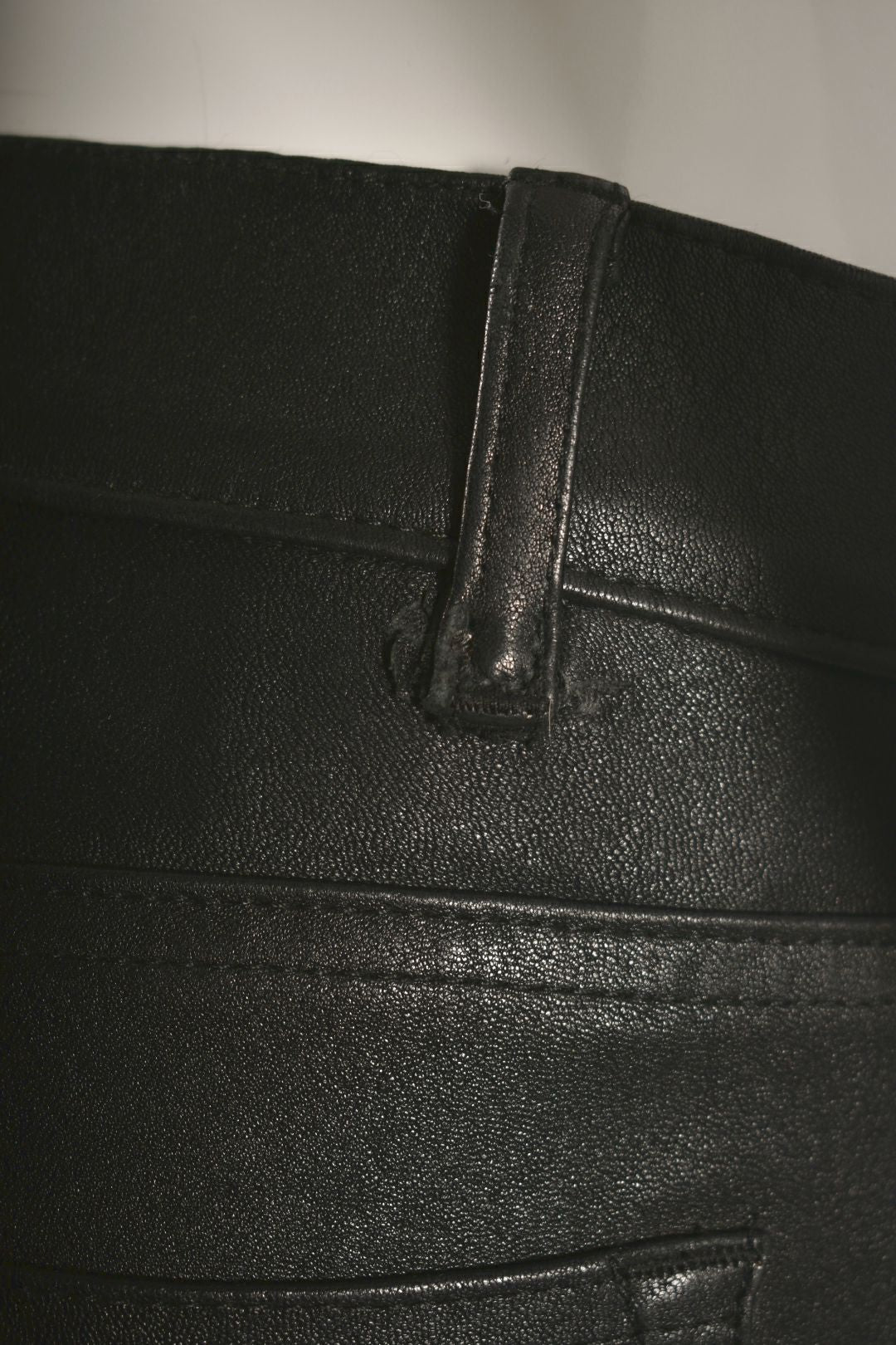 VINCE Black Lambskin Leather Cropped Skinny Pants 4US