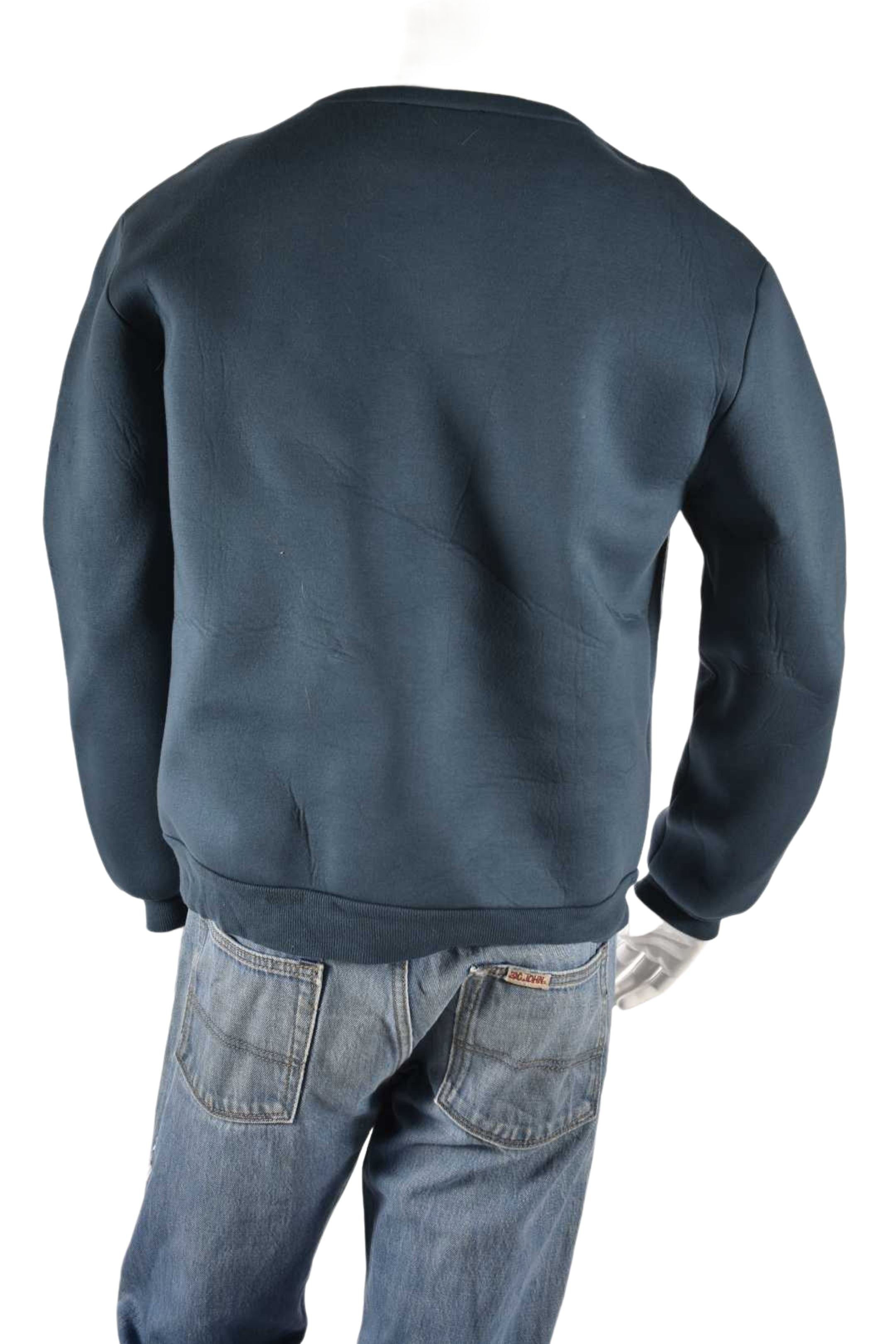 KRISVANASSCHE Teal Blue Viscose Neoprene Sweatshirt Medium