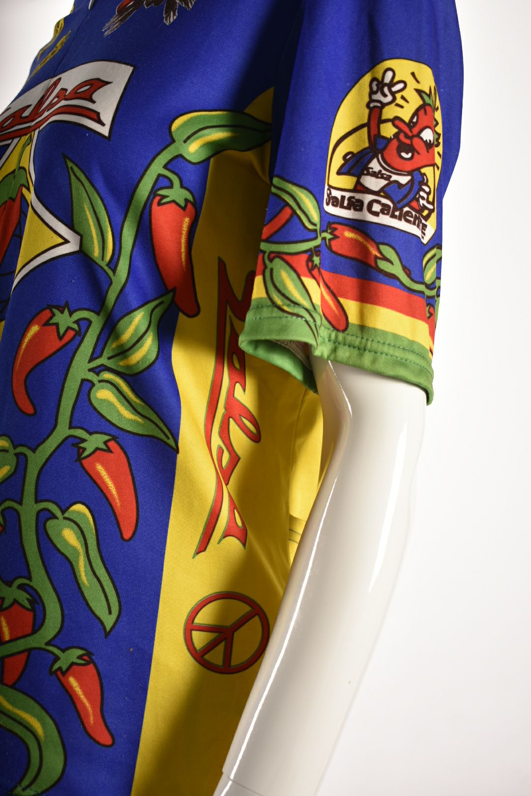 1990s AUSSIE Blue Chili Pepper Salsa Cycling Shirt Large