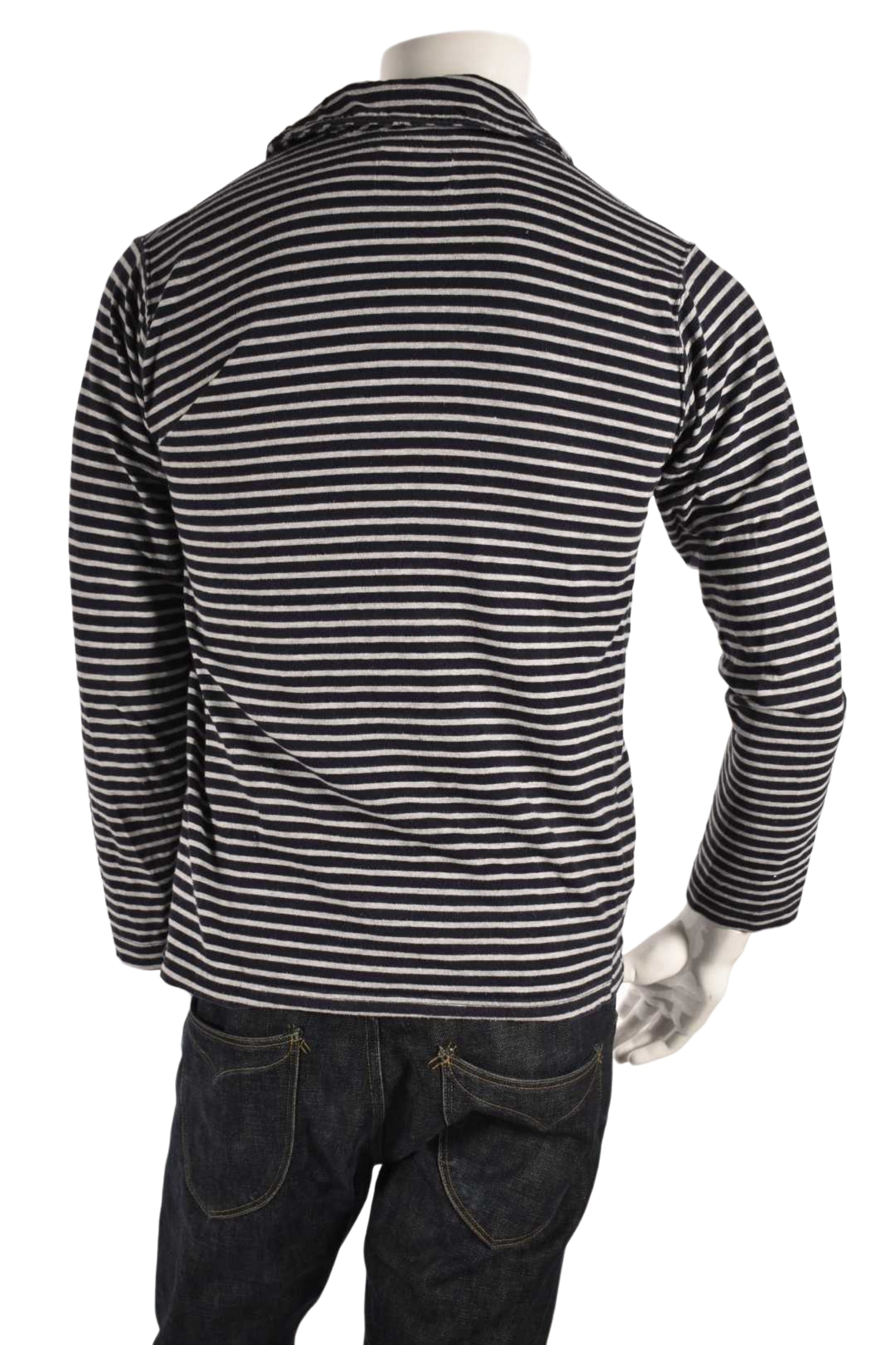 ENGINEERED GARMENTS Blue Grey Cotton Shawl Collar Nautical Cardigan Small USA