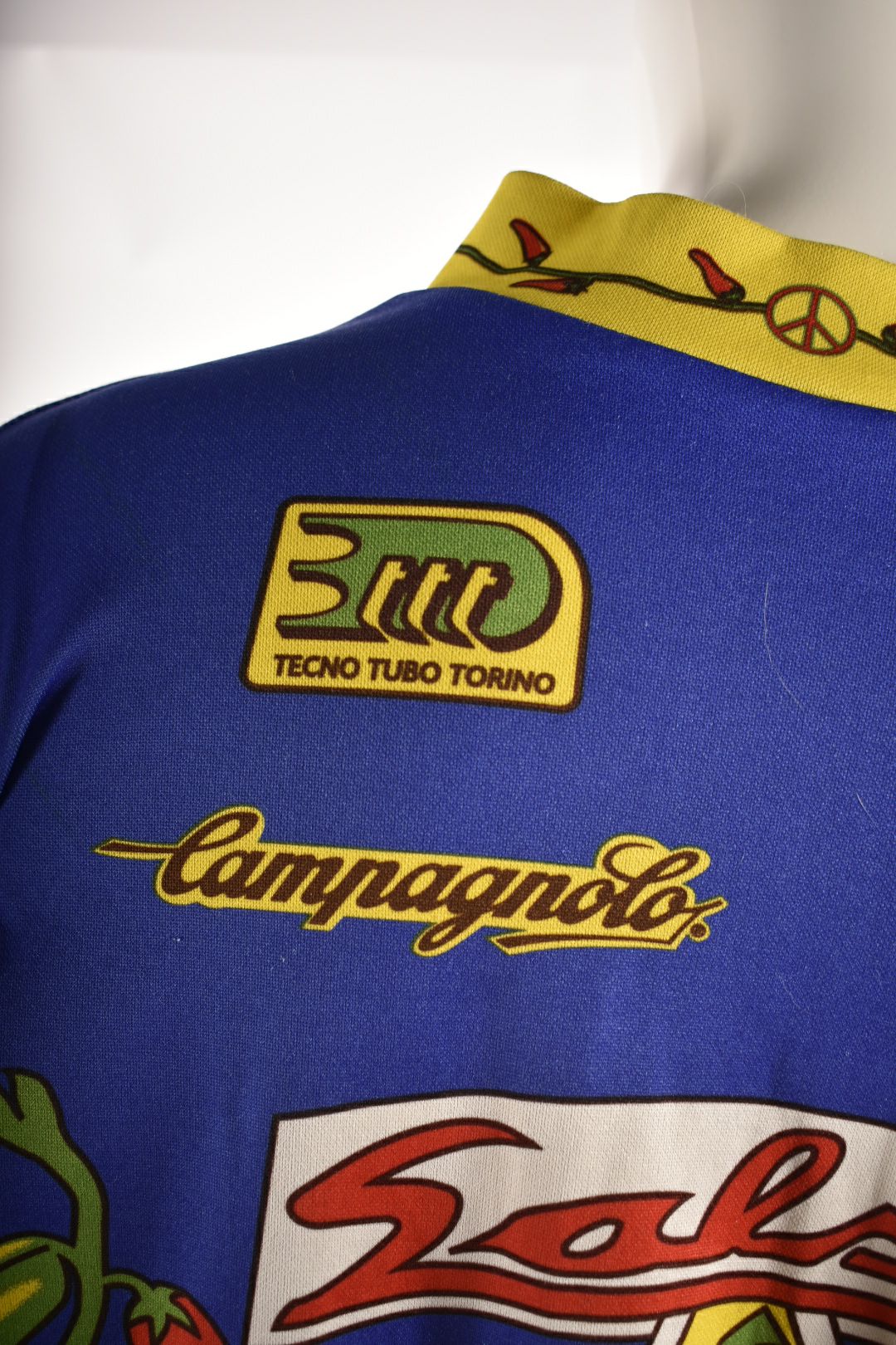 1990s AUSSIE Blue Chili Pepper Salsa Cycling Shirt Large
