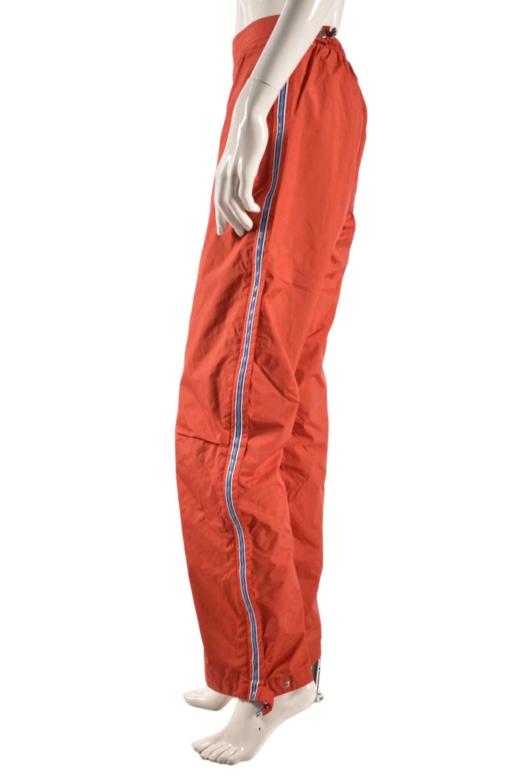 2000s ESCADA SPORT Orange Poly Full Zip Tearaway Pants 34EU Small