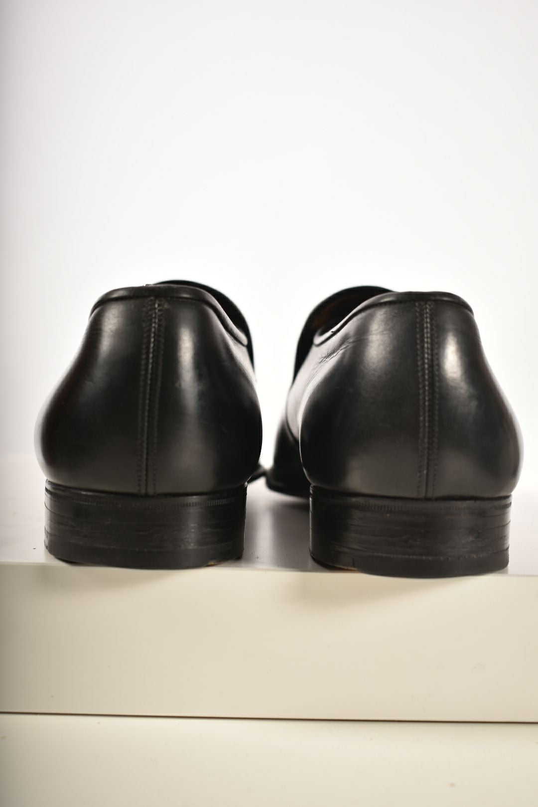 1980s CHURCH'S Black Calfskin Leather Inter City Slippers 9UK 10US
