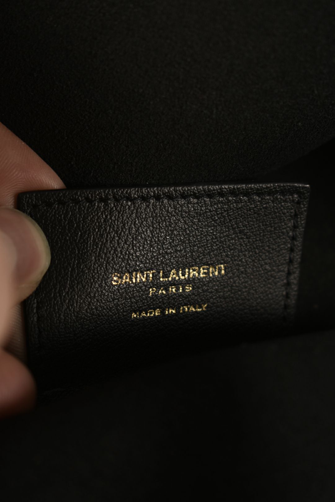 SAINT LAURENT Black Calfskin Leather Shopper Tote Italy
