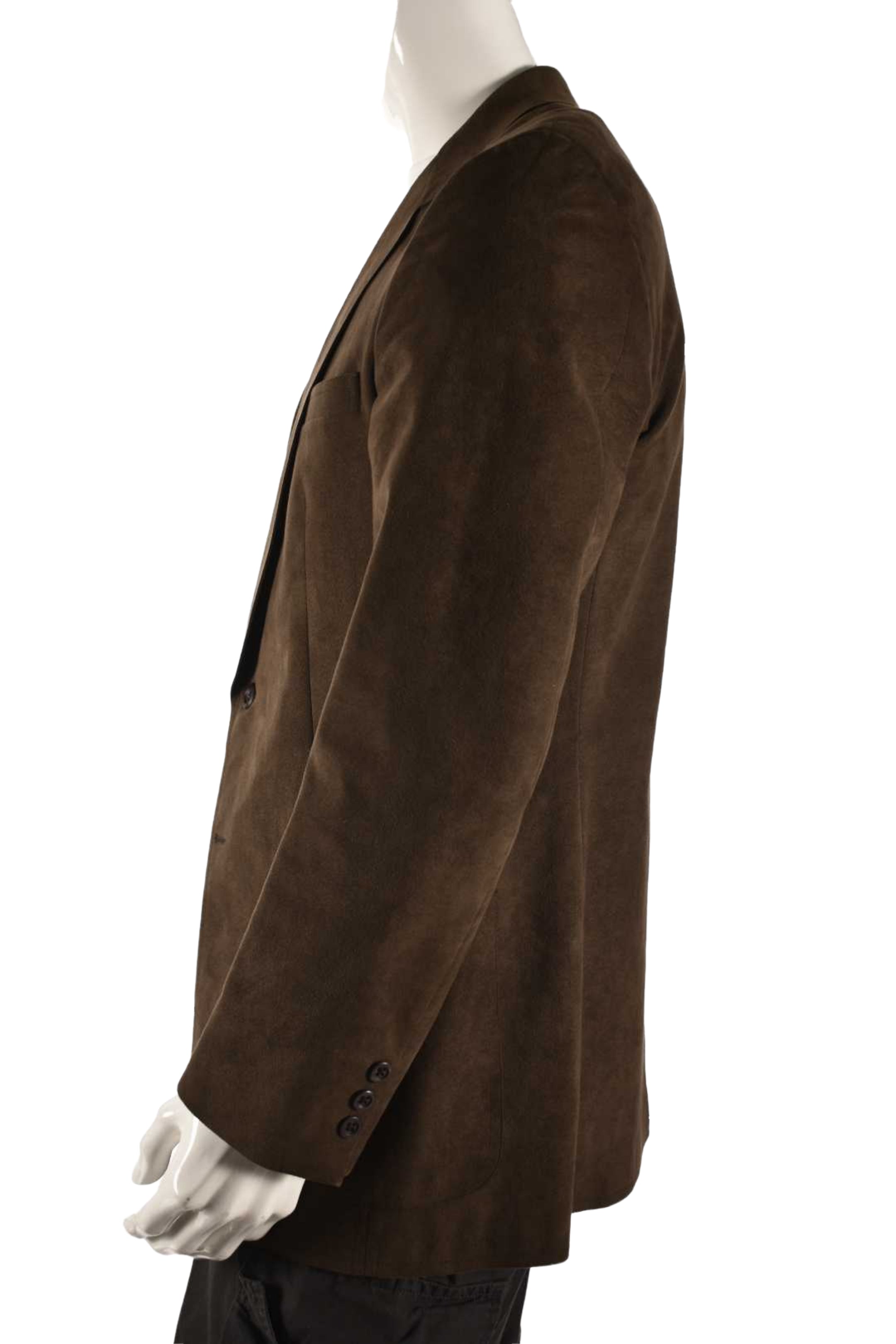 1970s HALSTON Brown Faux Suede Halsuede Blazer Unionmade USA 40R