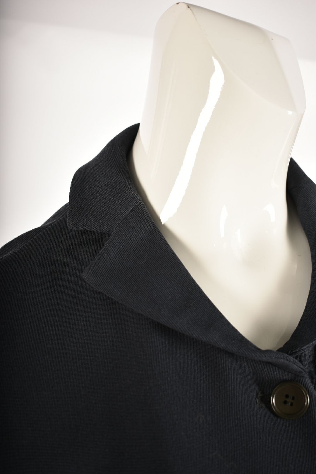 1990s GIORGIO ARMANI Navy Wool Rounded Collar 5Btn Blazer 42EU