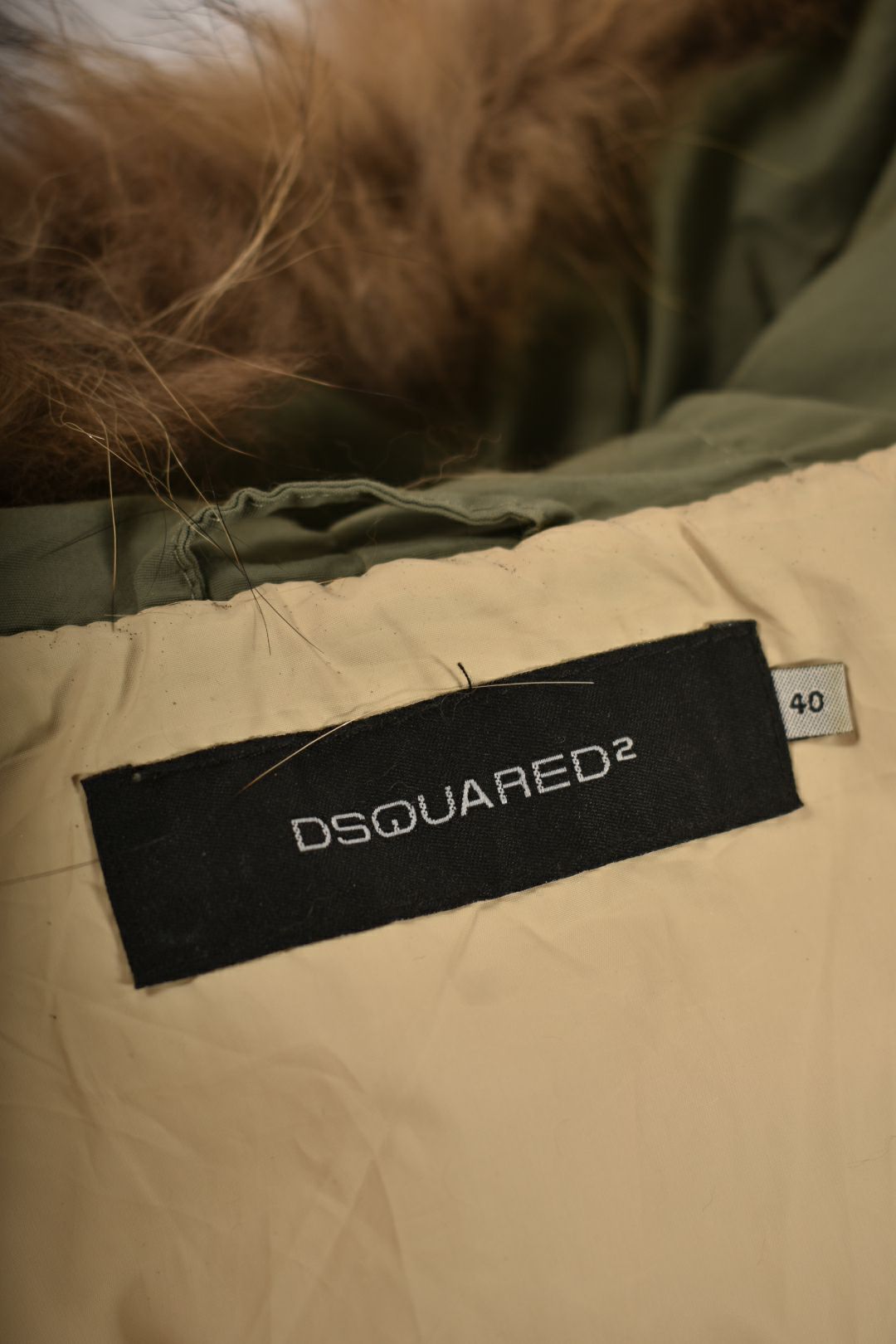 2010s DSQUARED2 Green Nylon Cropped Down Jacket 40EU Small