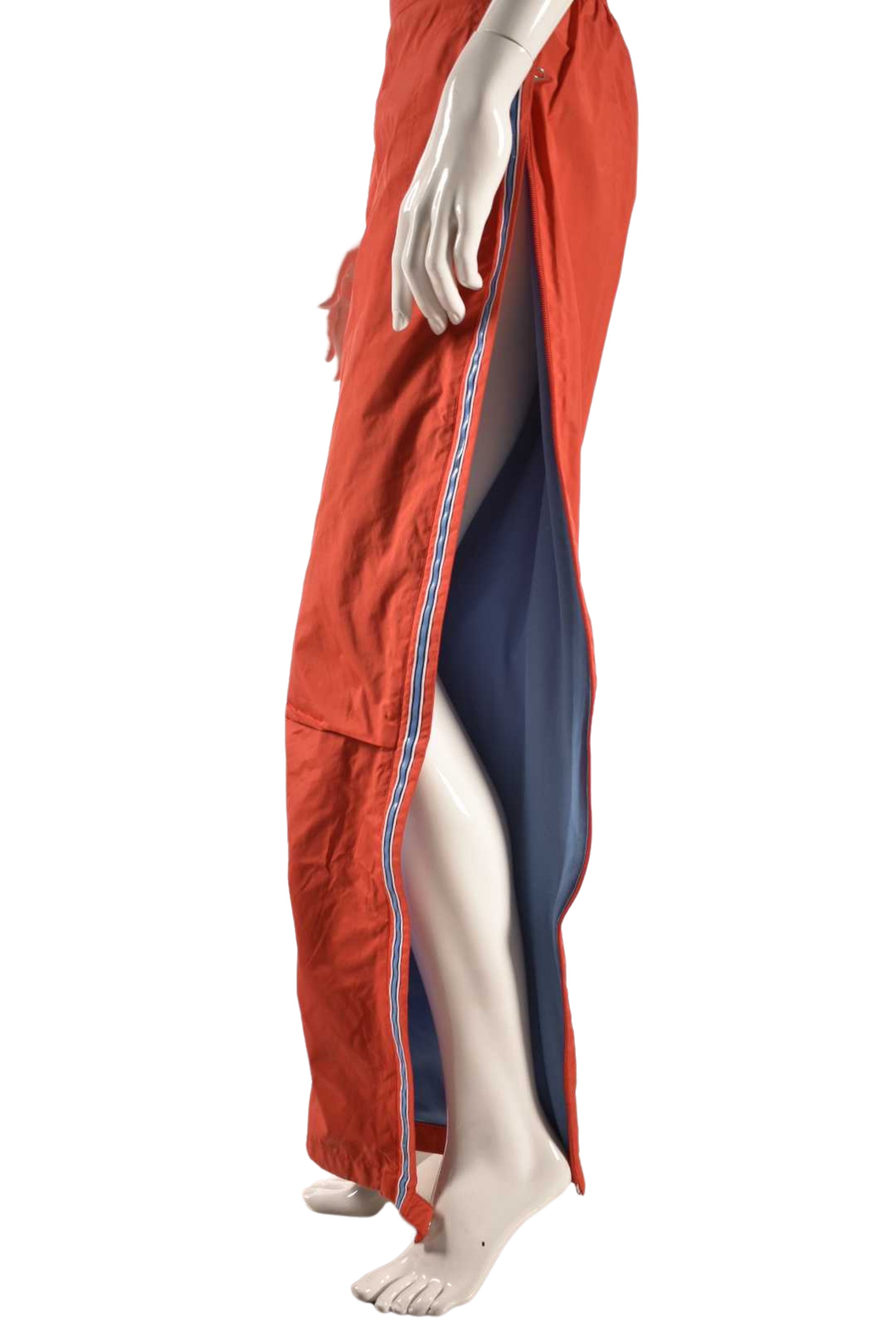 2000s ESCADA SPORT Orange Poly Full Zip Tearaway Pants 34EU Small