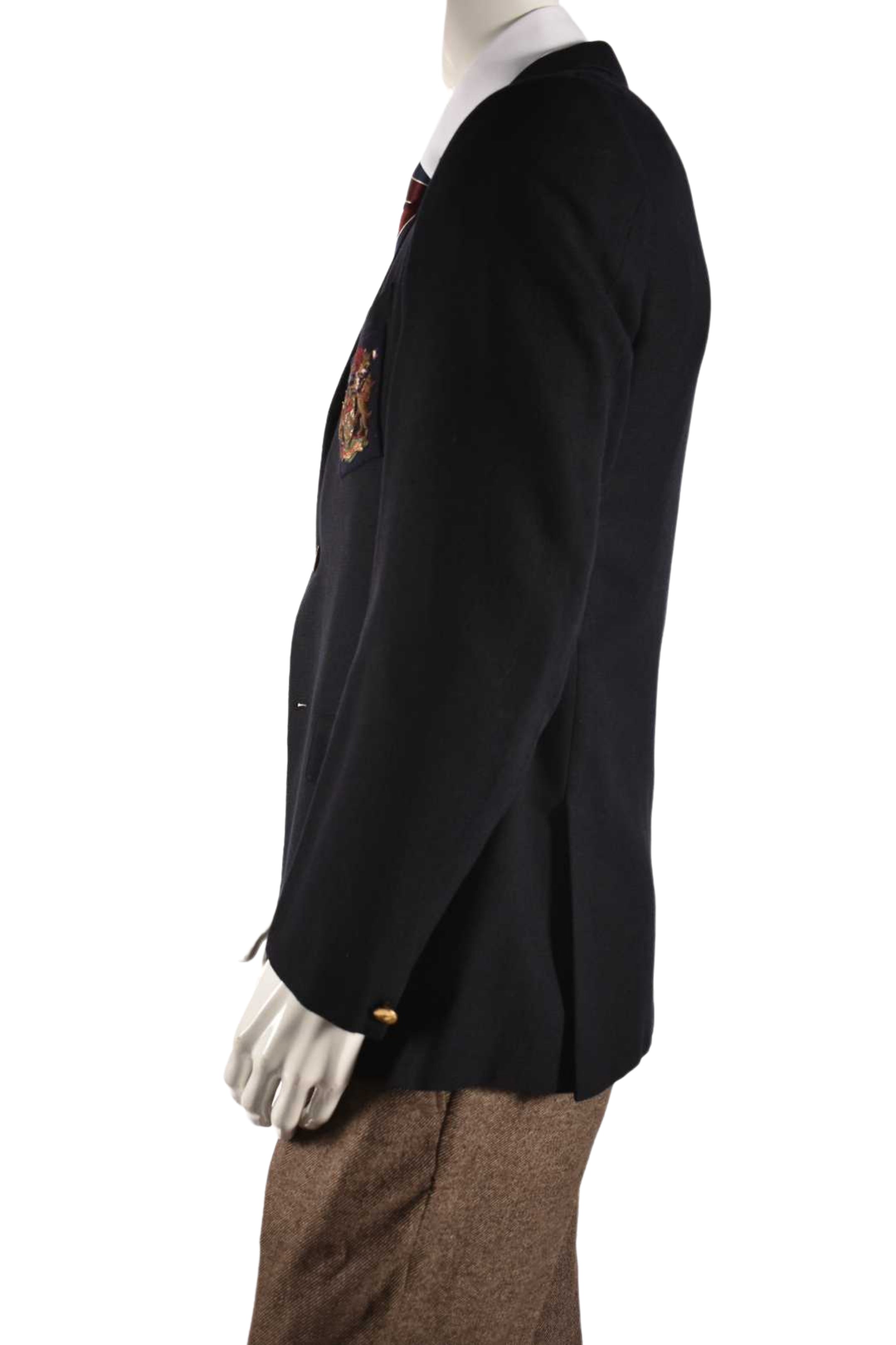 1968 WESTERN UNIVERSITY Wool 1/2 Lined Mesh Crested Trad Blazer 38R