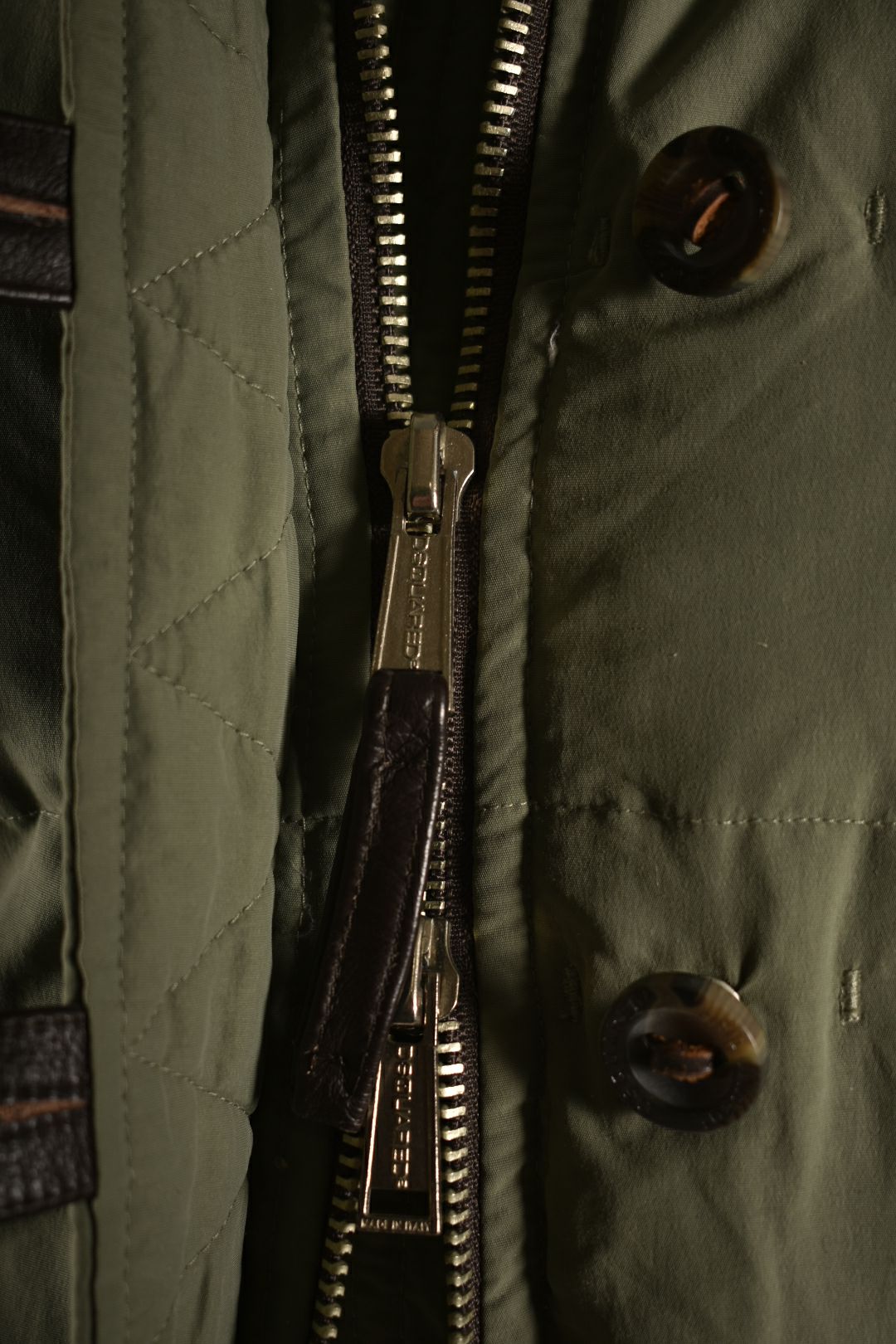 2010s DSQUARED2 Green Nylon Cropped Down Jacket 40EU Small