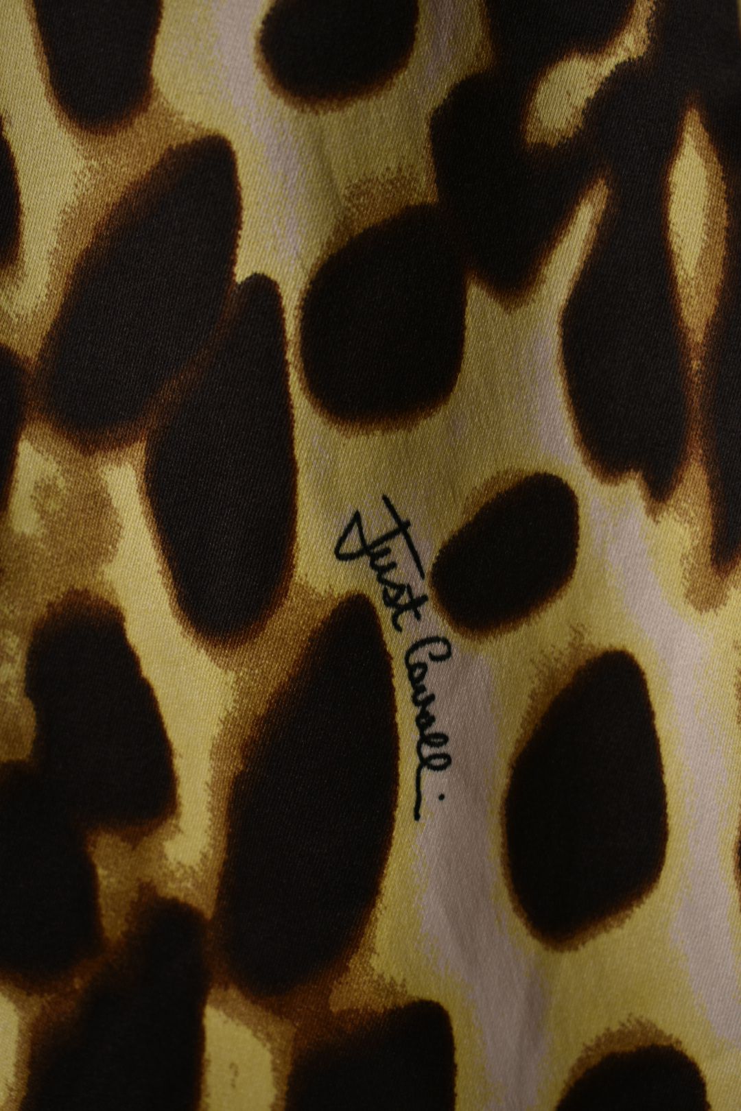 2009 JUST CAVALLI Leopard Print Strapless Silk Fringe Resort Dress