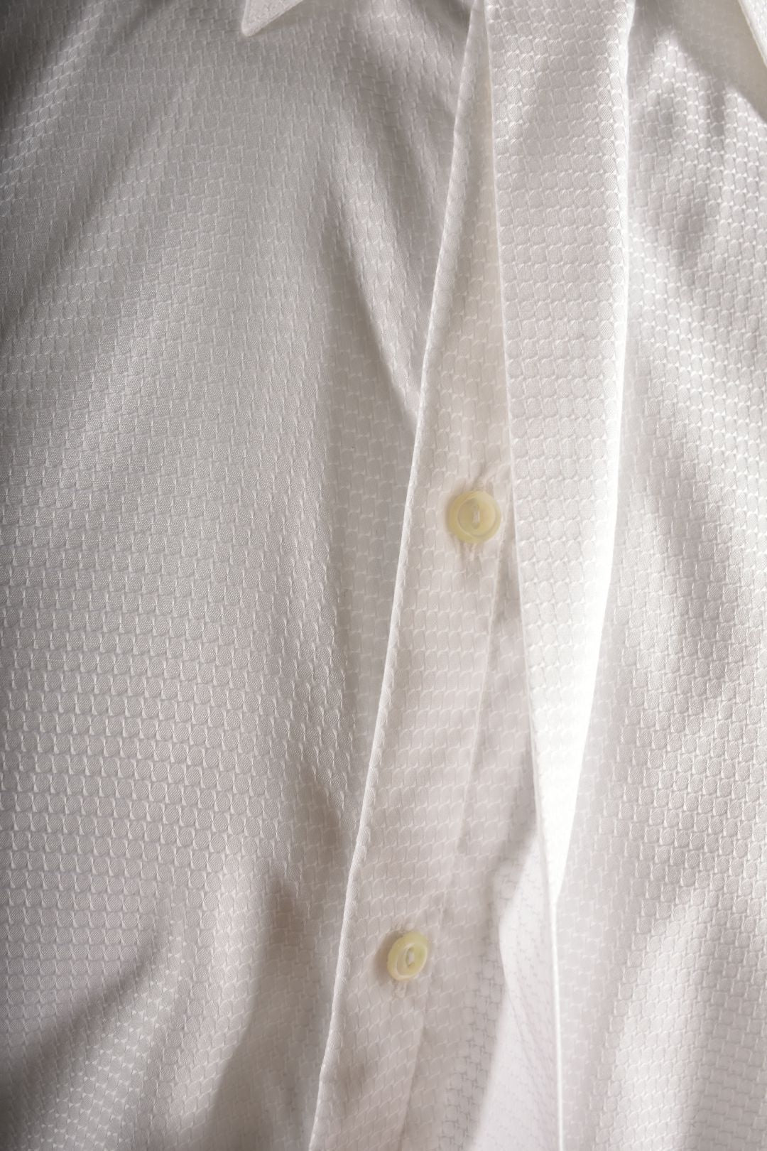 ETON White Cotton Textured Royal Formal French Cuff Shirt 16.5/42 Large