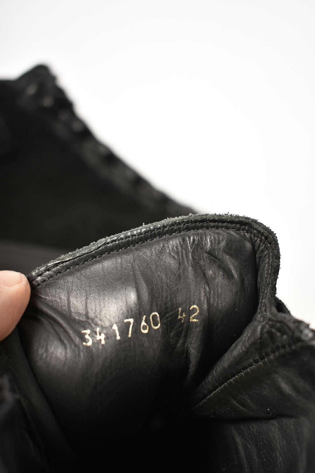 BALENCIAGA Black Leather Suede Arena High Top Sneaker 42EU 9US
