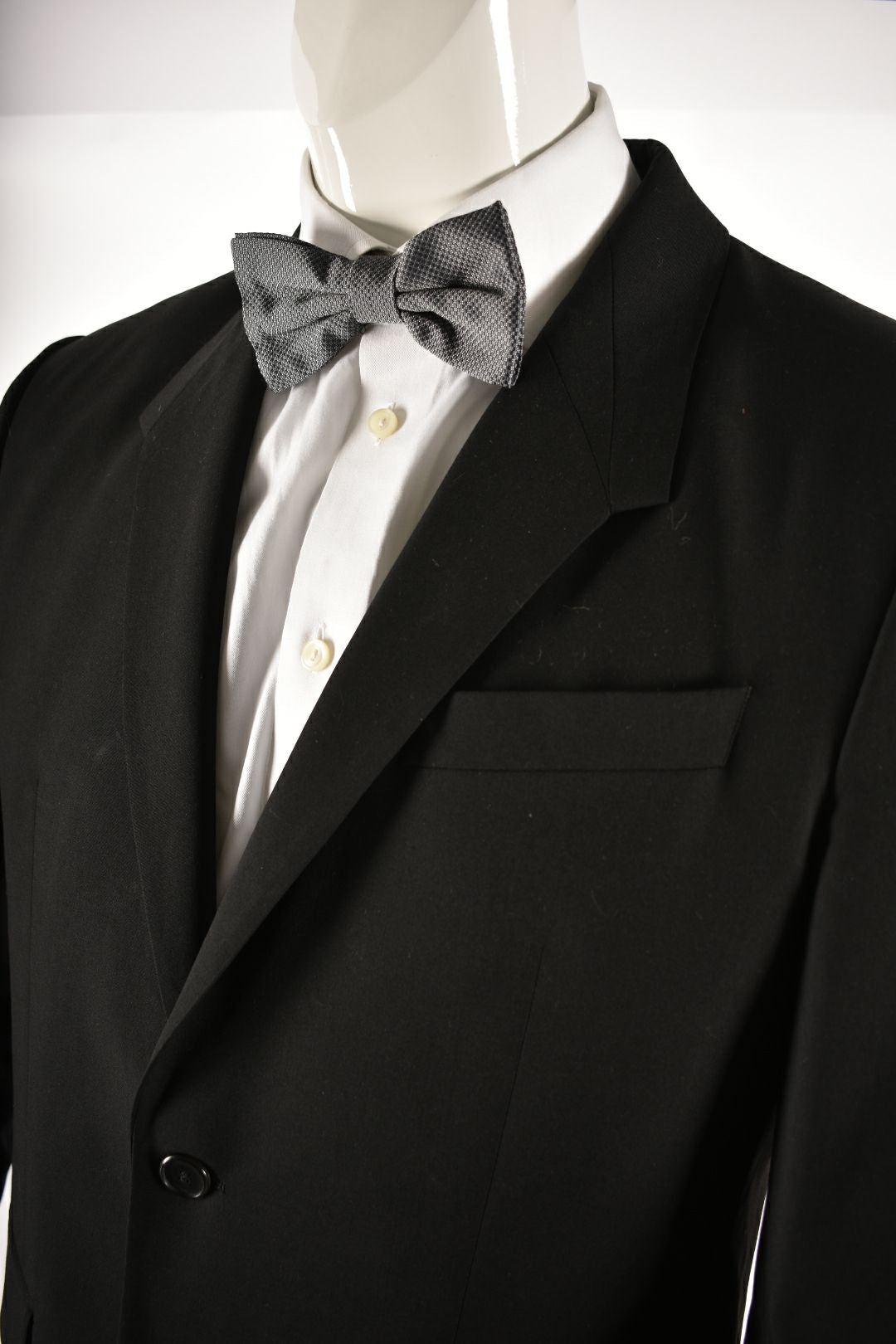 SS14 GIVENCHY Black Wool Slant Lapel Formal Wedding Suit 50EU 40R Italy