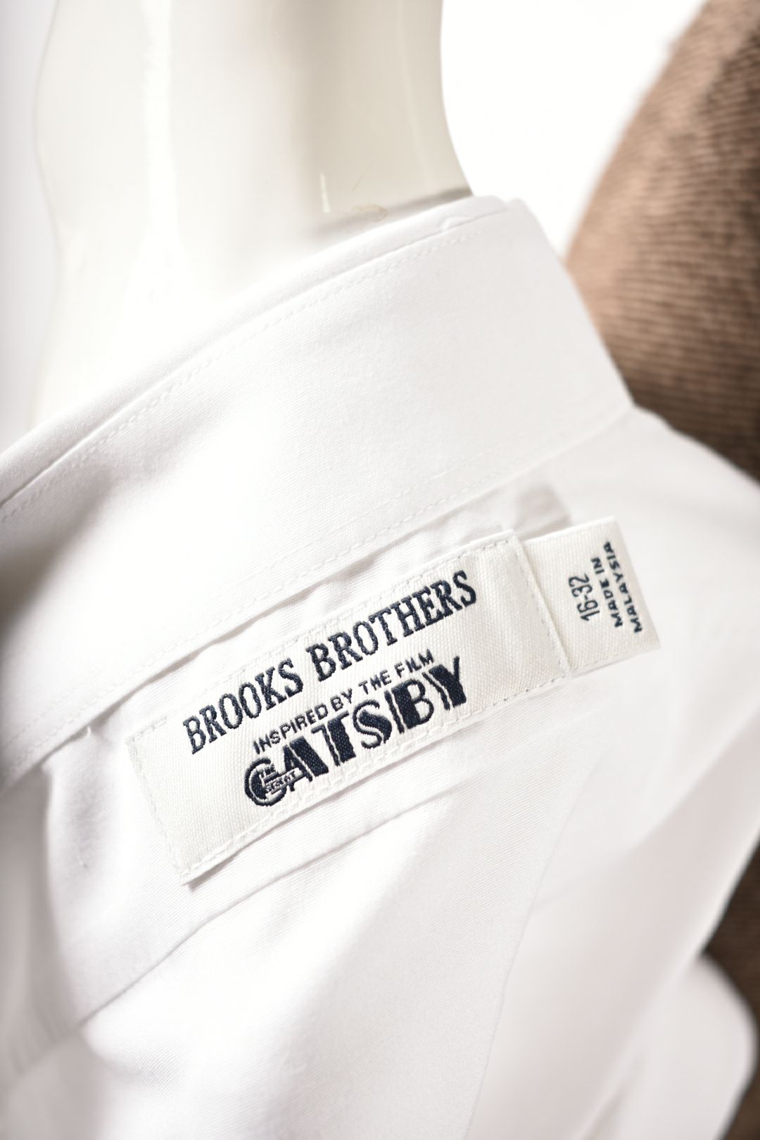 BROOKS BROTHERS X THE GREAT GATSBY White Collar Pin Shirt 16/32 Medium