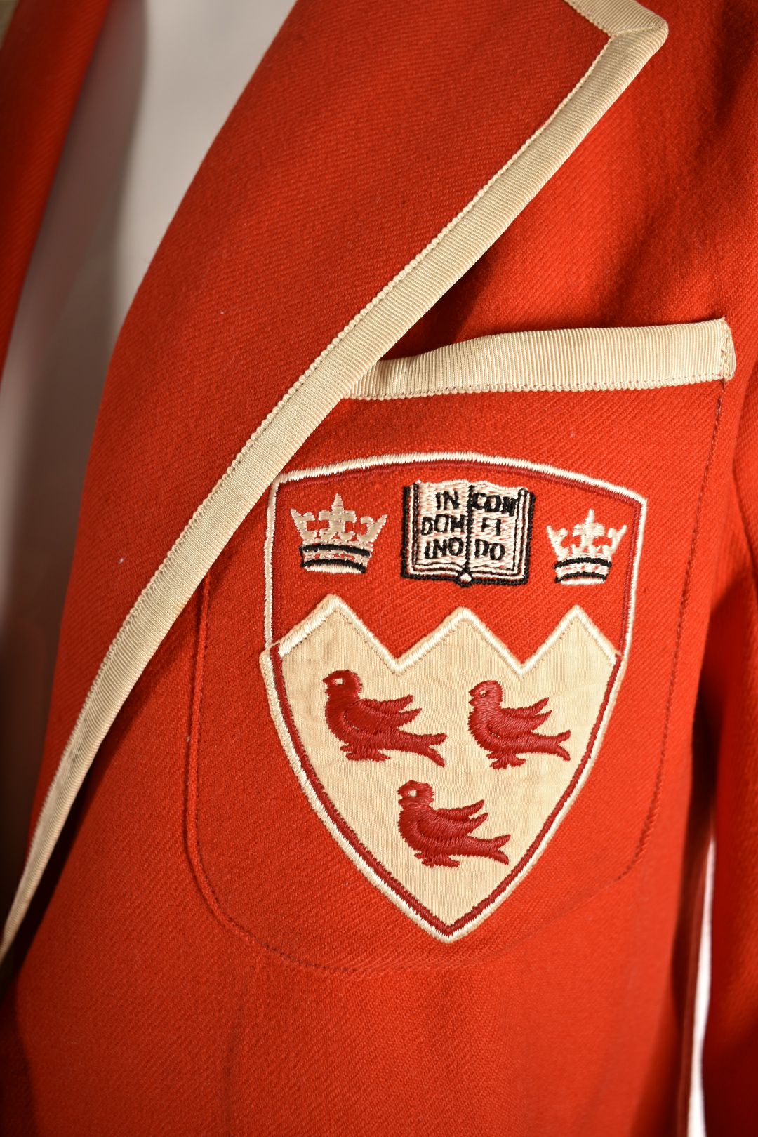 1950s MCGILL Red Wool Collegiate Rowing Blazer Medium