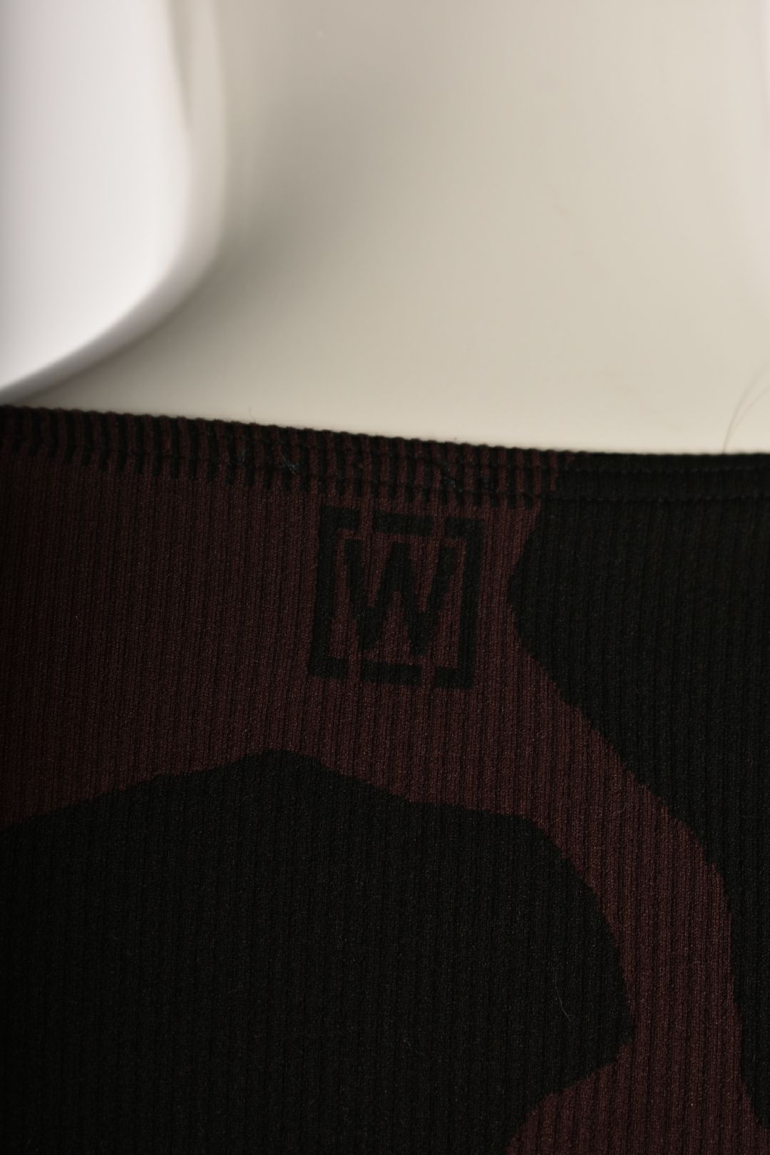 2010s WOLFORD Burgundy Black Cheetah Print Bodycon Stretch Dress M