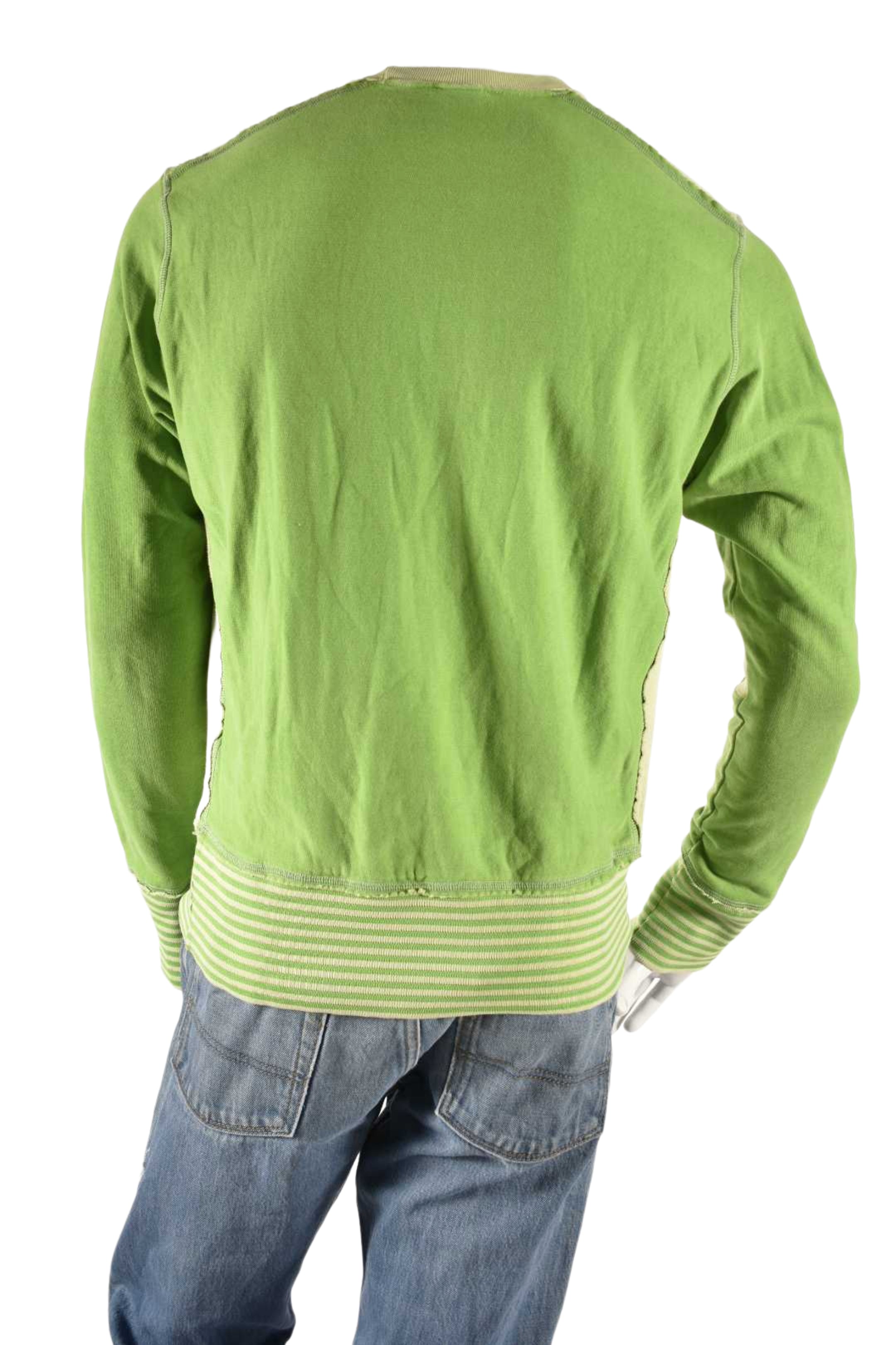 2000s DIESEL Green Cotton Reverse Terry FUN Sweatshirt Medium