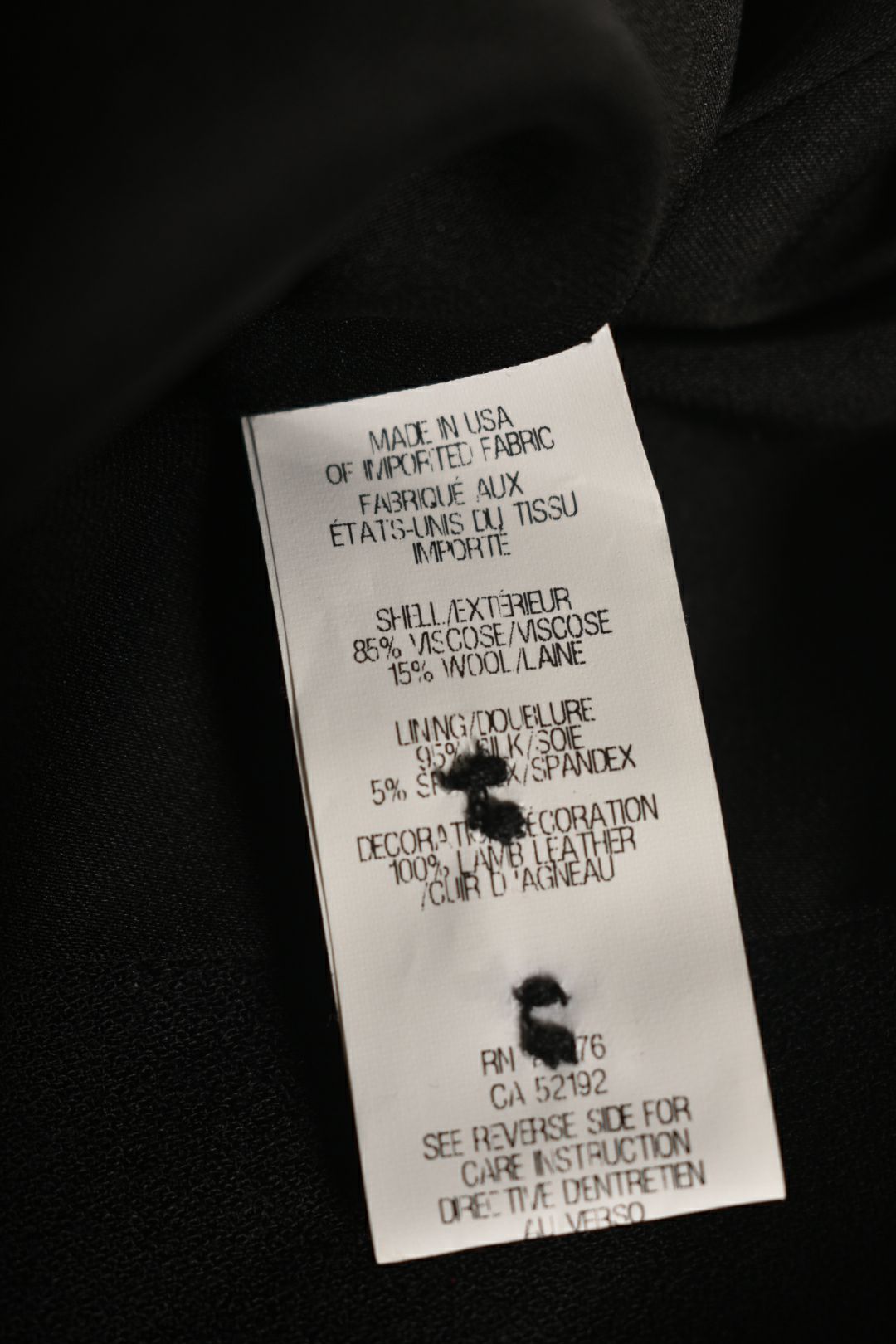 HELMUT LANG Black Viscose Cropped Wrap Blazer 2US