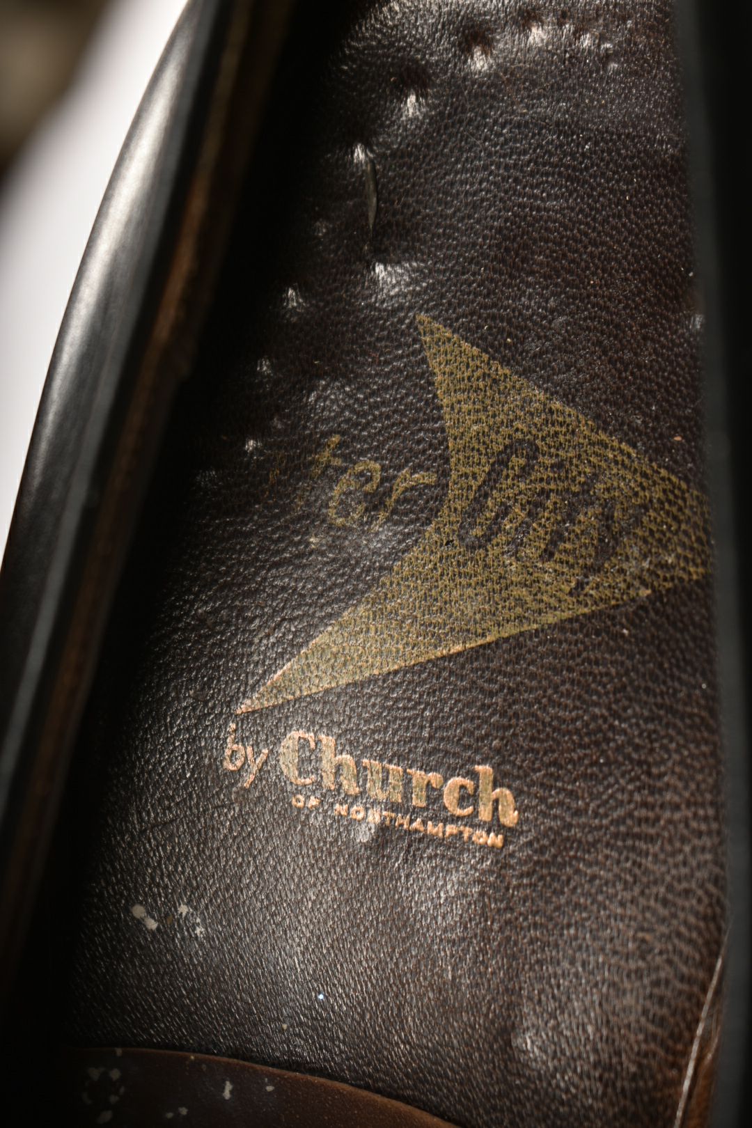 1980s CHURCH'S Black Calfskin Leather Inter City Slippers 9UK 10US