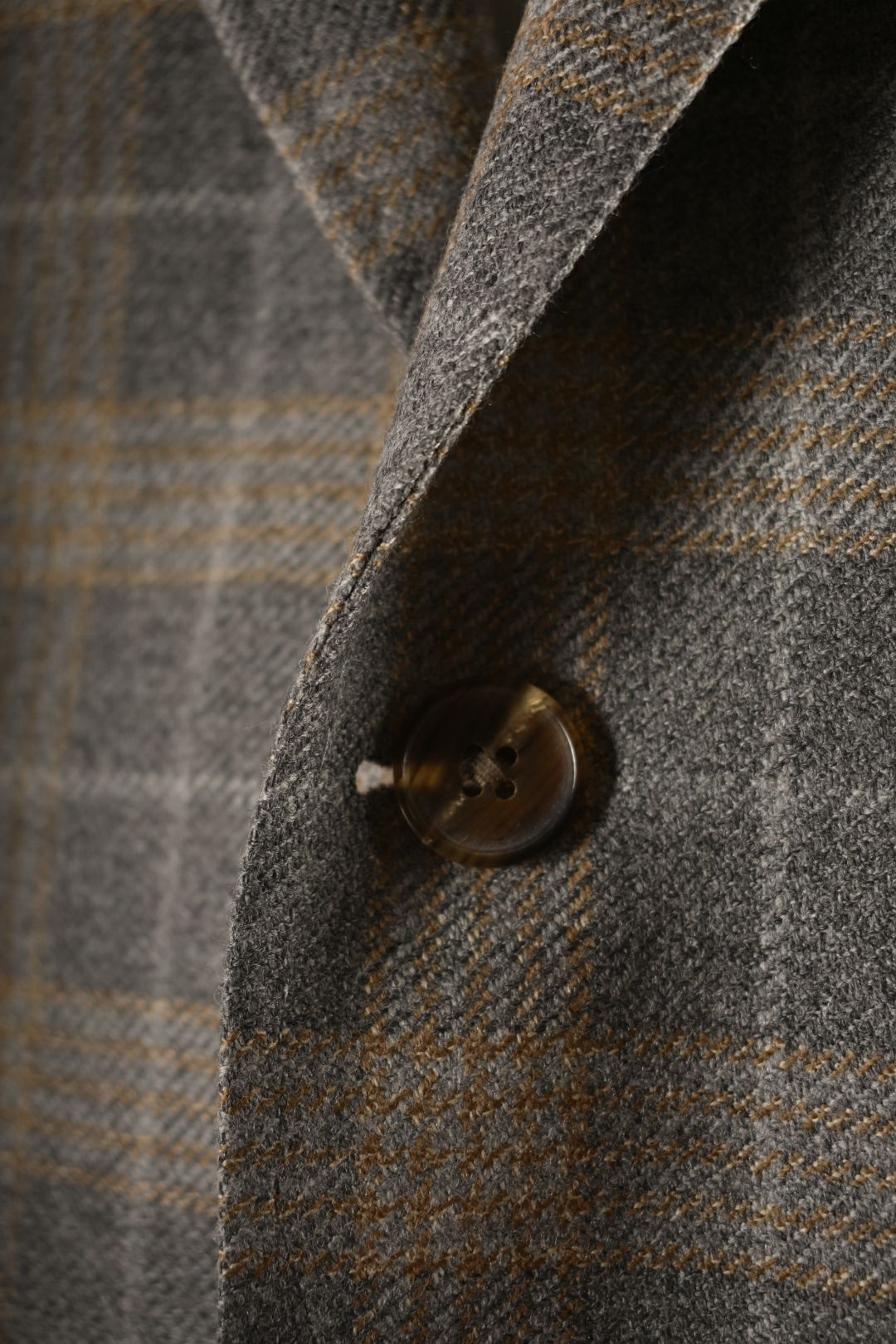 TOMBOLINI Grey Tan Windowpane Check Wool Blazer 52EU 42R Italy