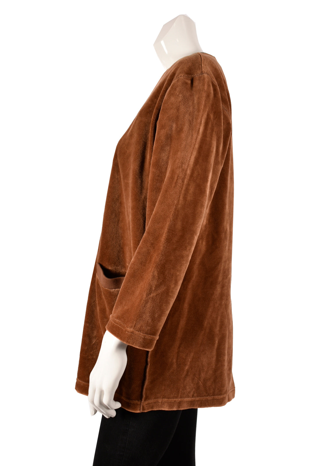 1990s Sonia Rykiel Brown Cotton Terry Collegiate Cardigan Medium France