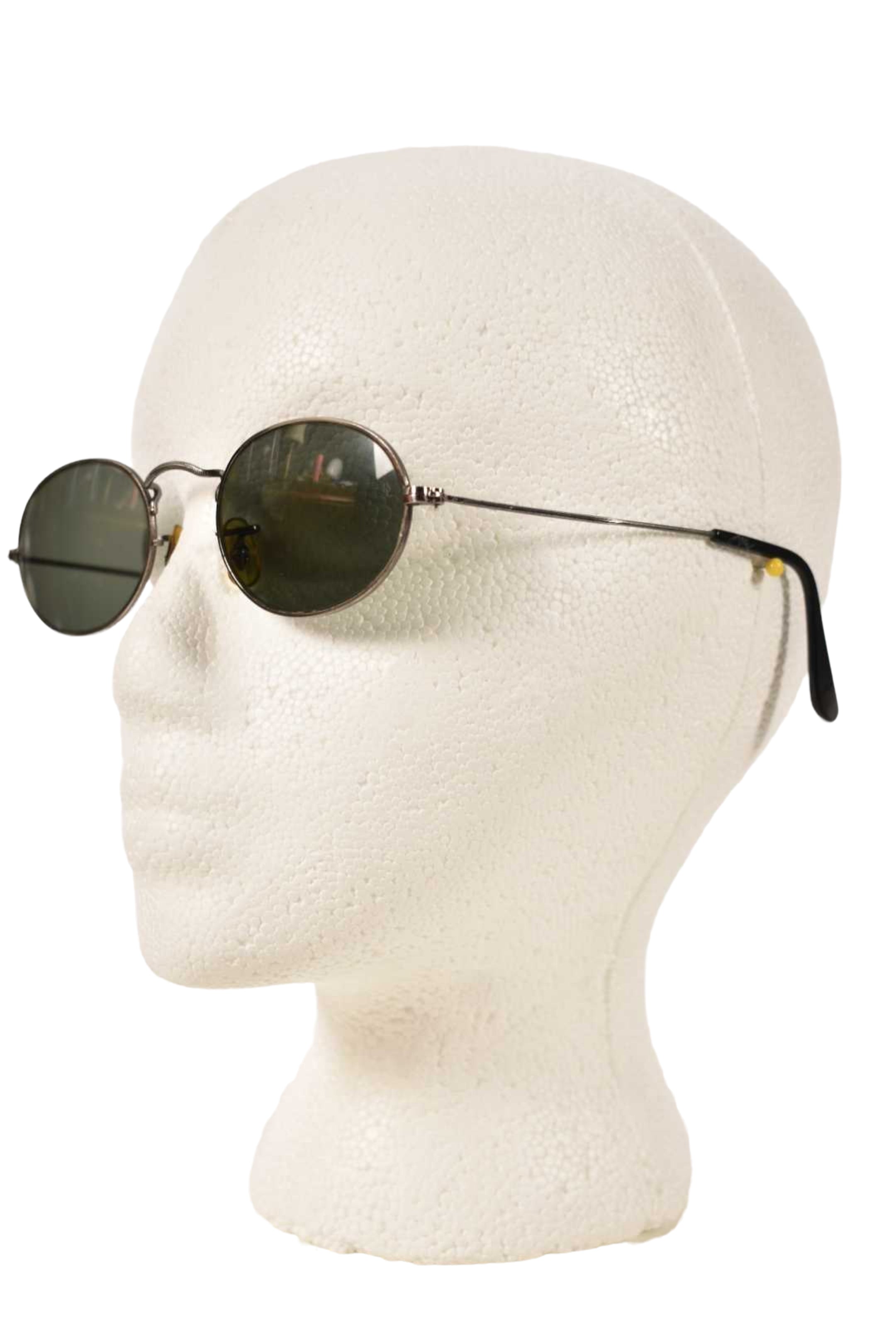 RAY-BAN Silver Grey W1283 Oval Engraved Sunglasses Bausch & Lomb USA