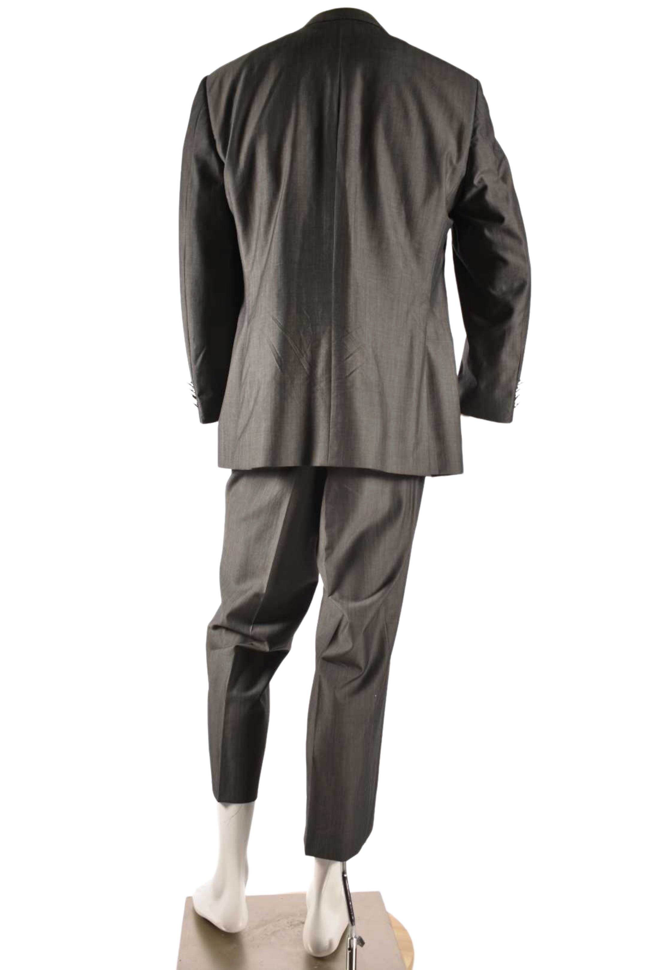 Z ZEGNA Charcoal Grey Peak Lapel Fine Wool Suit 54EU 44R