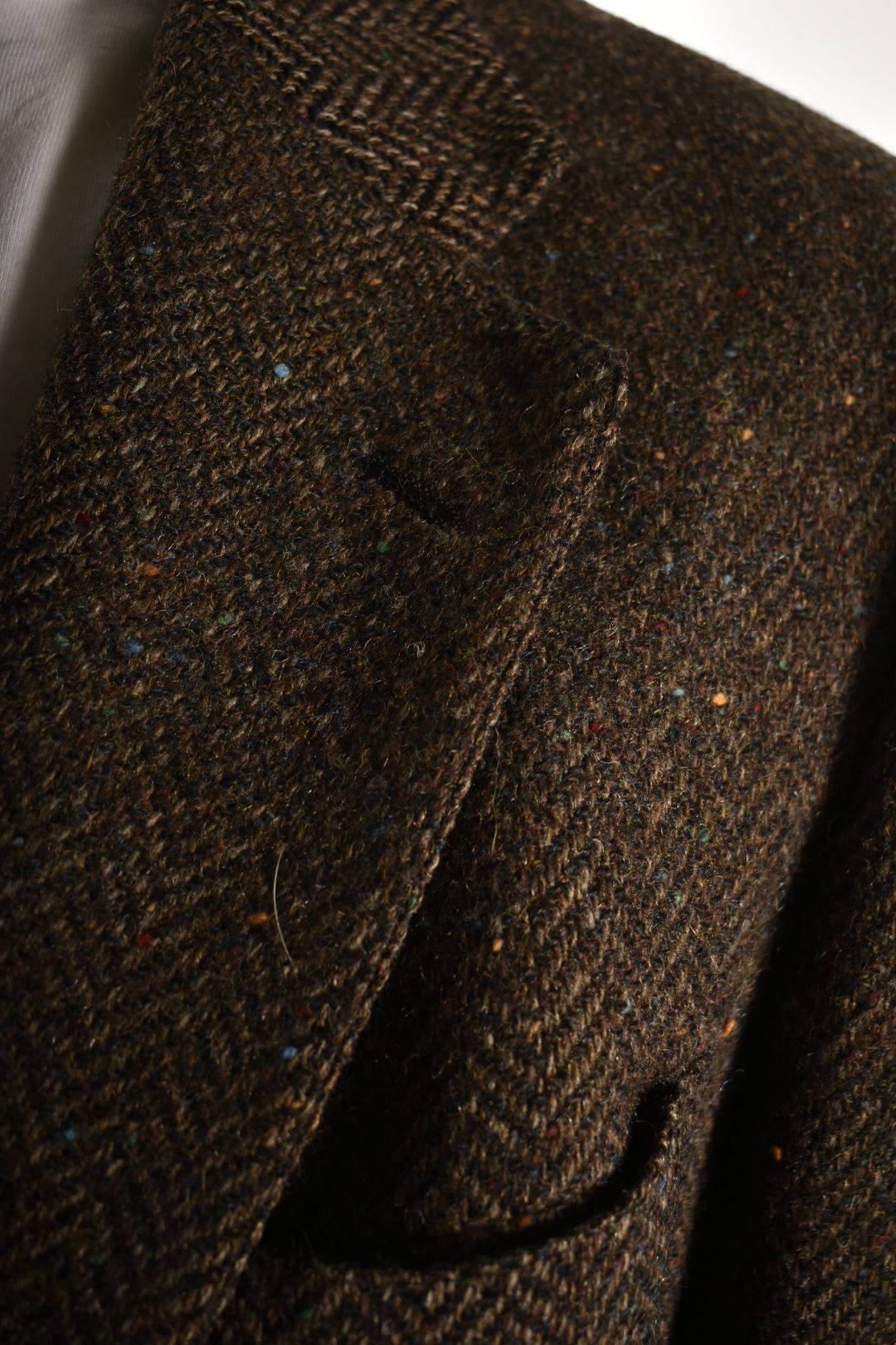 1980s POLO UNIVERSITY CLUB Brown Rainbow Donegal Tweed Blazer 43T
