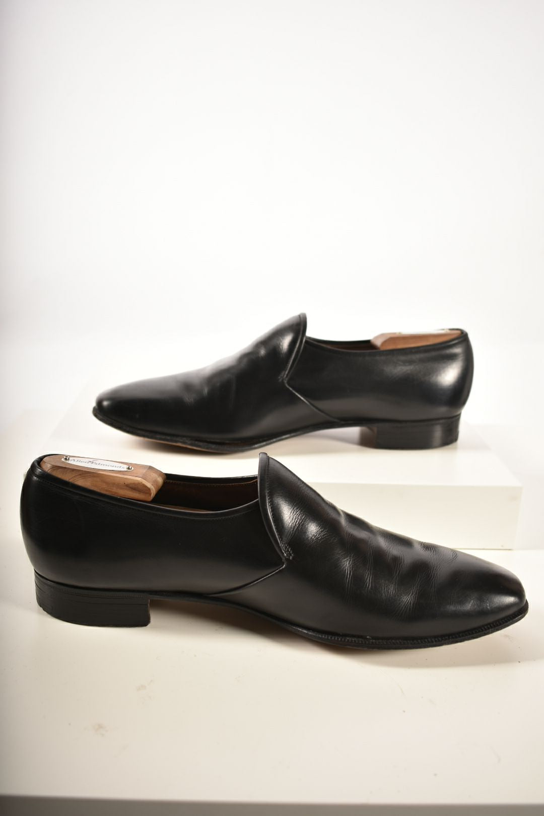 1980s CHURCH'S Black Calfskin Leather Inter City Slippers 9UK 10US